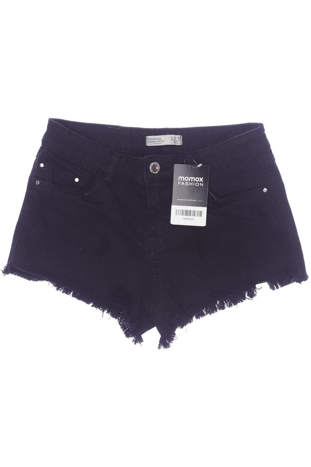 

bershka Damen Shorts, schwarz, Gr. 34