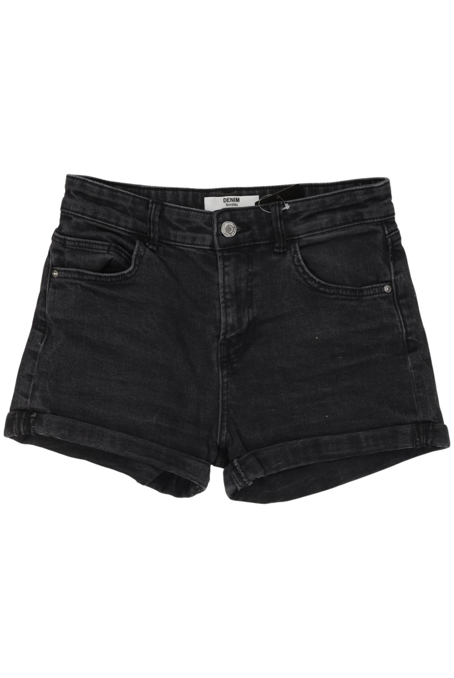 

bershka Damen Shorts, schwarz, Gr. 36