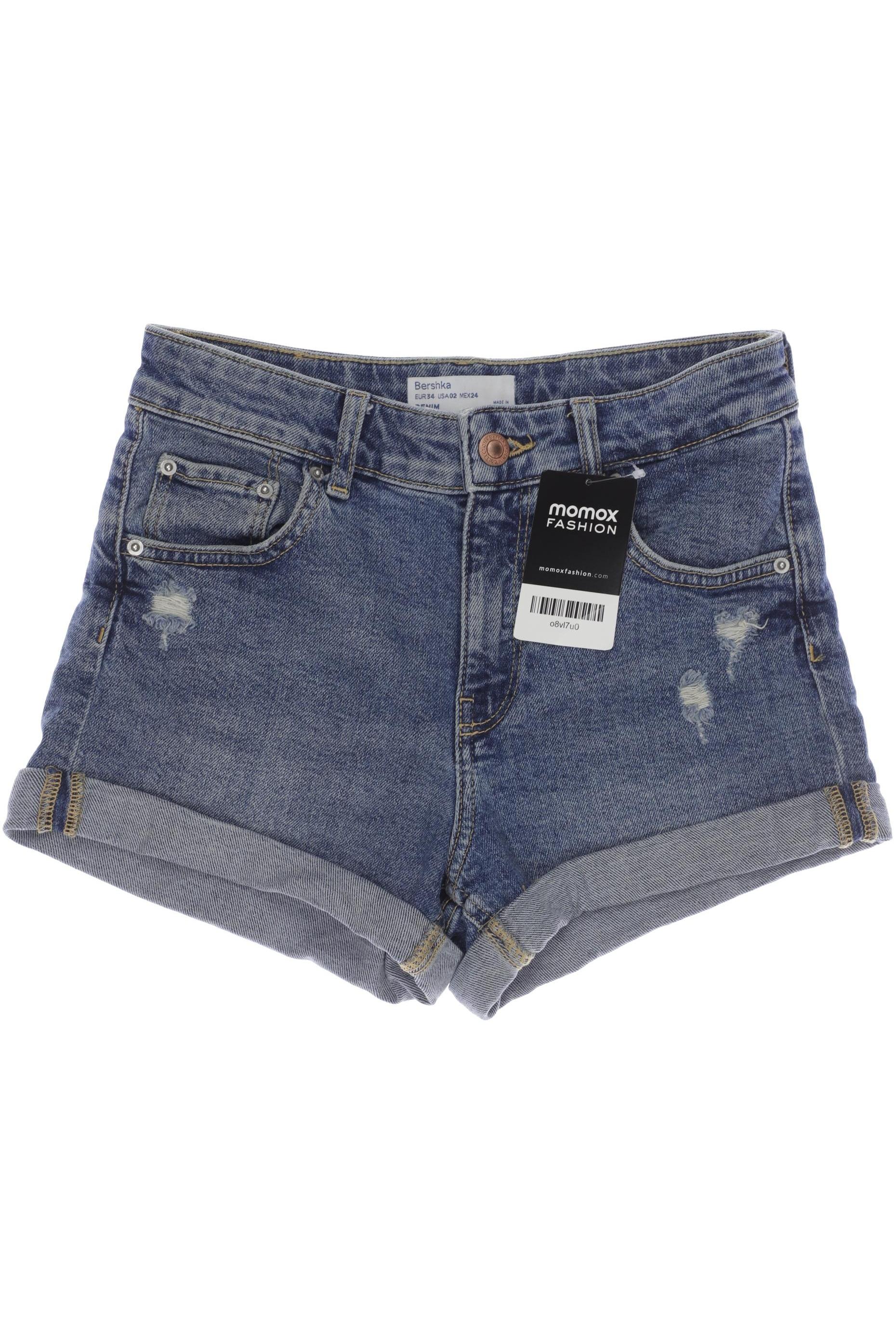 

bershka Damen Shorts, blau, Gr. 34