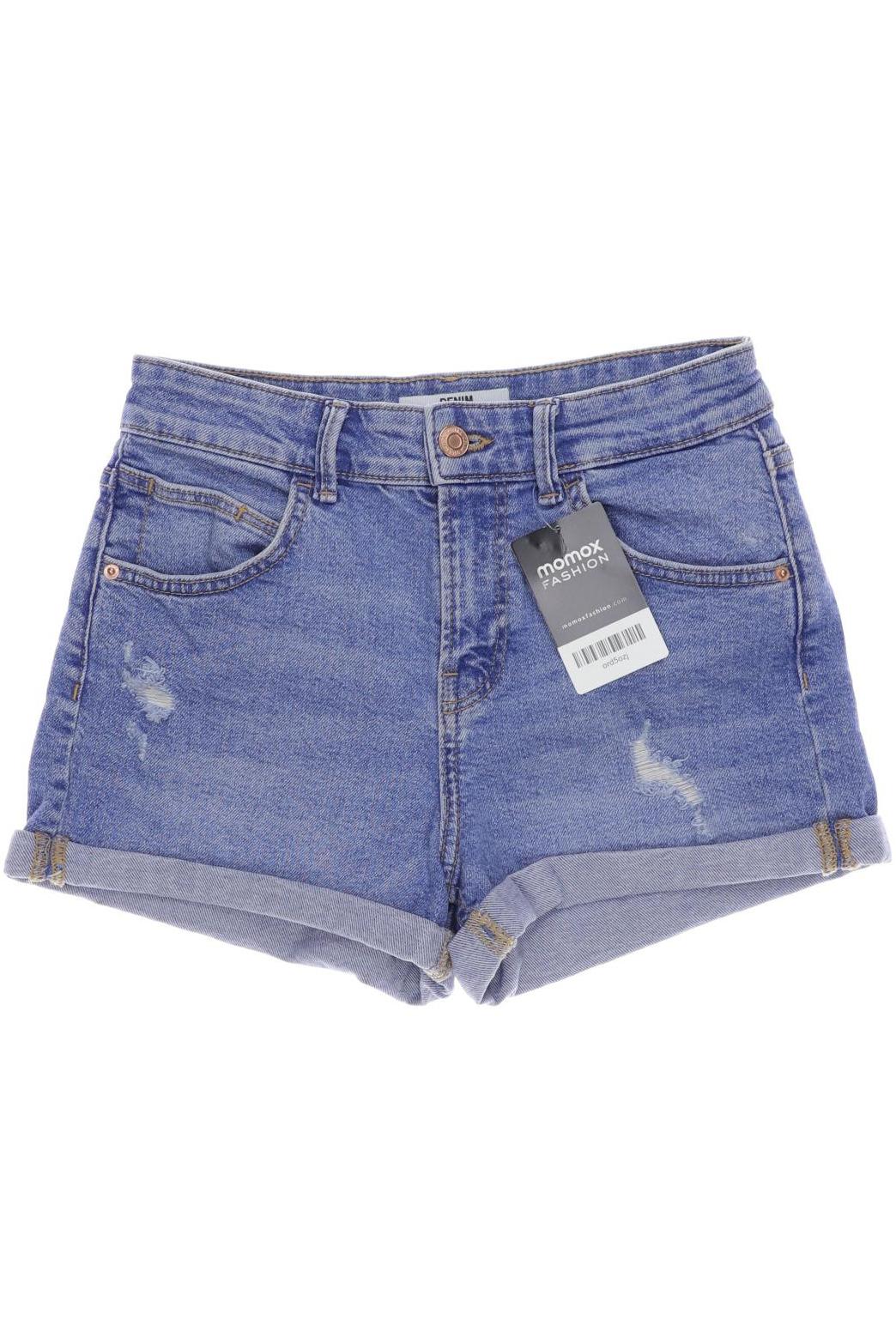 

bershka Damen Shorts, blau, Gr. 34