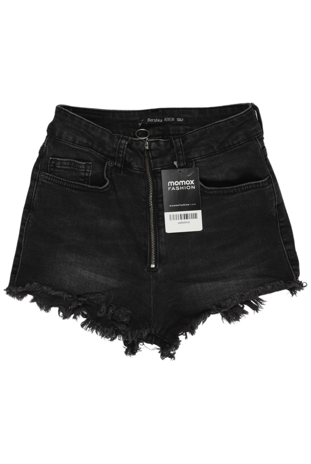 

bershka Damen Shorts, schwarz, Gr. 36