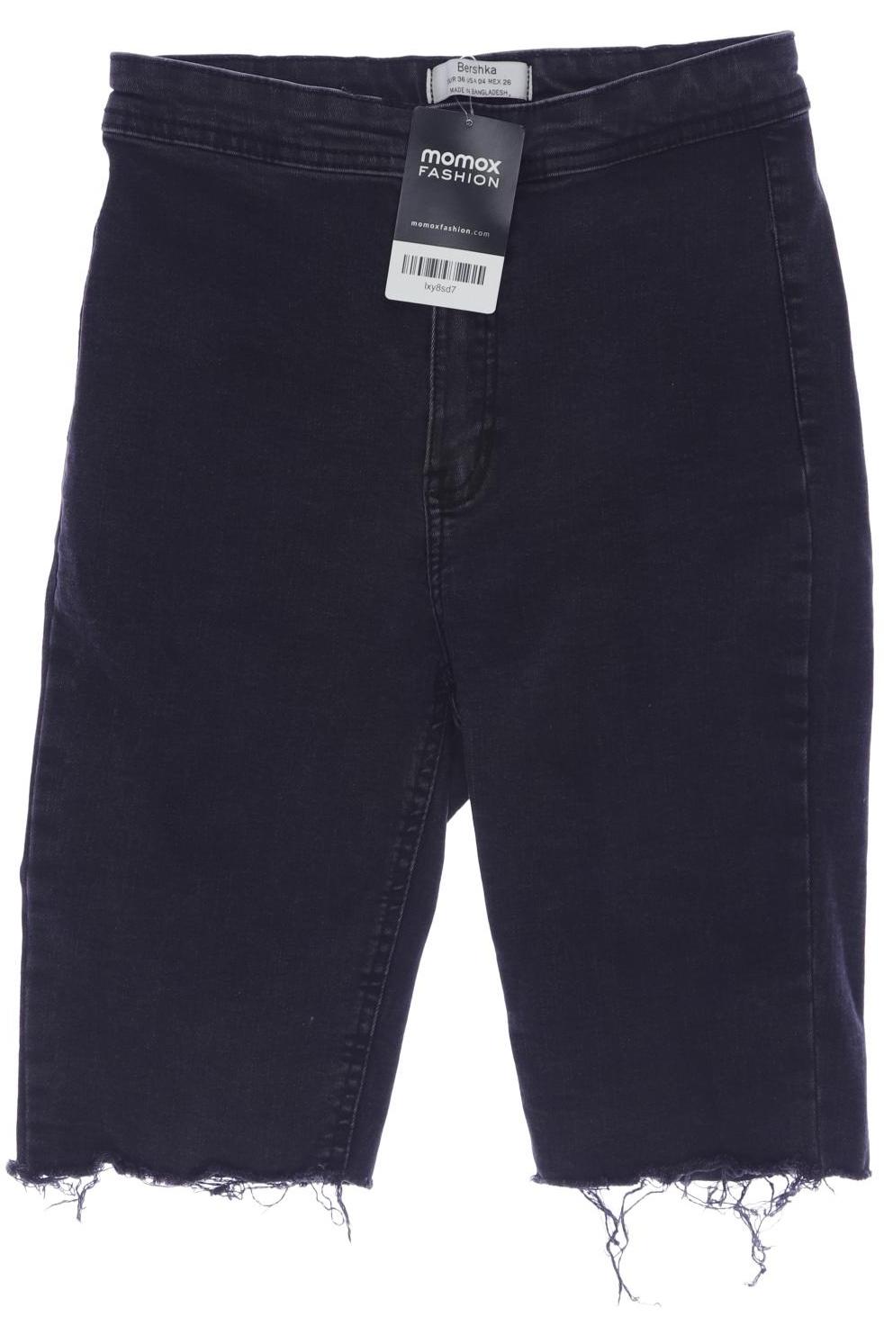 

bershka Damen Shorts, schwarz, Gr. 36