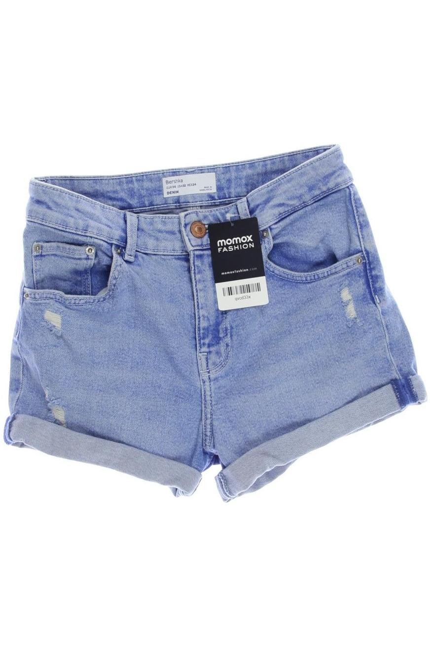 

bershka Damen Shorts, blau, Gr. 34