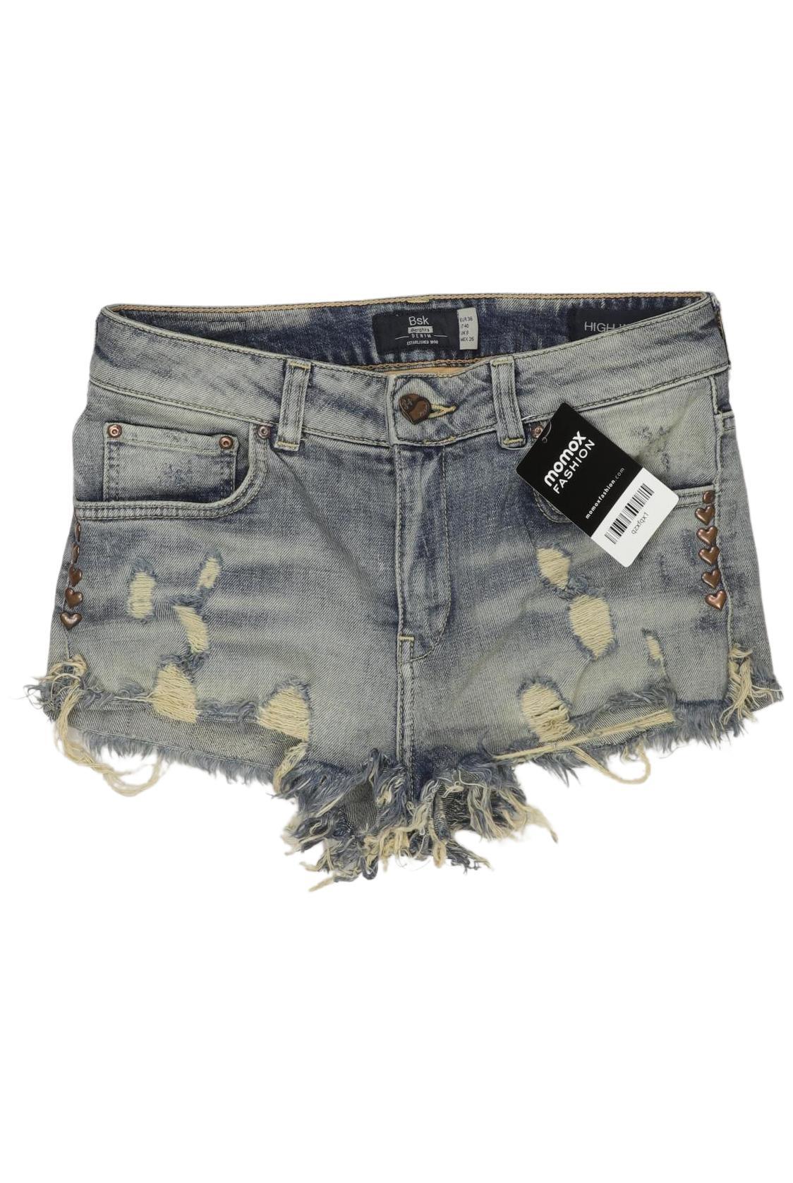 

bershka Damen Shorts, blau, Gr. 36