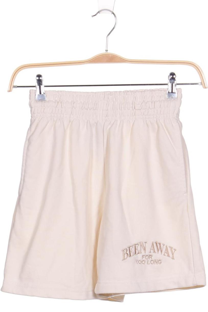 

bershka Damen Shorts, cremeweiß