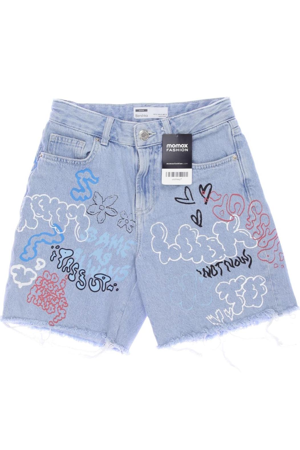 

bershka Damen Shorts, hellblau, Gr. 32