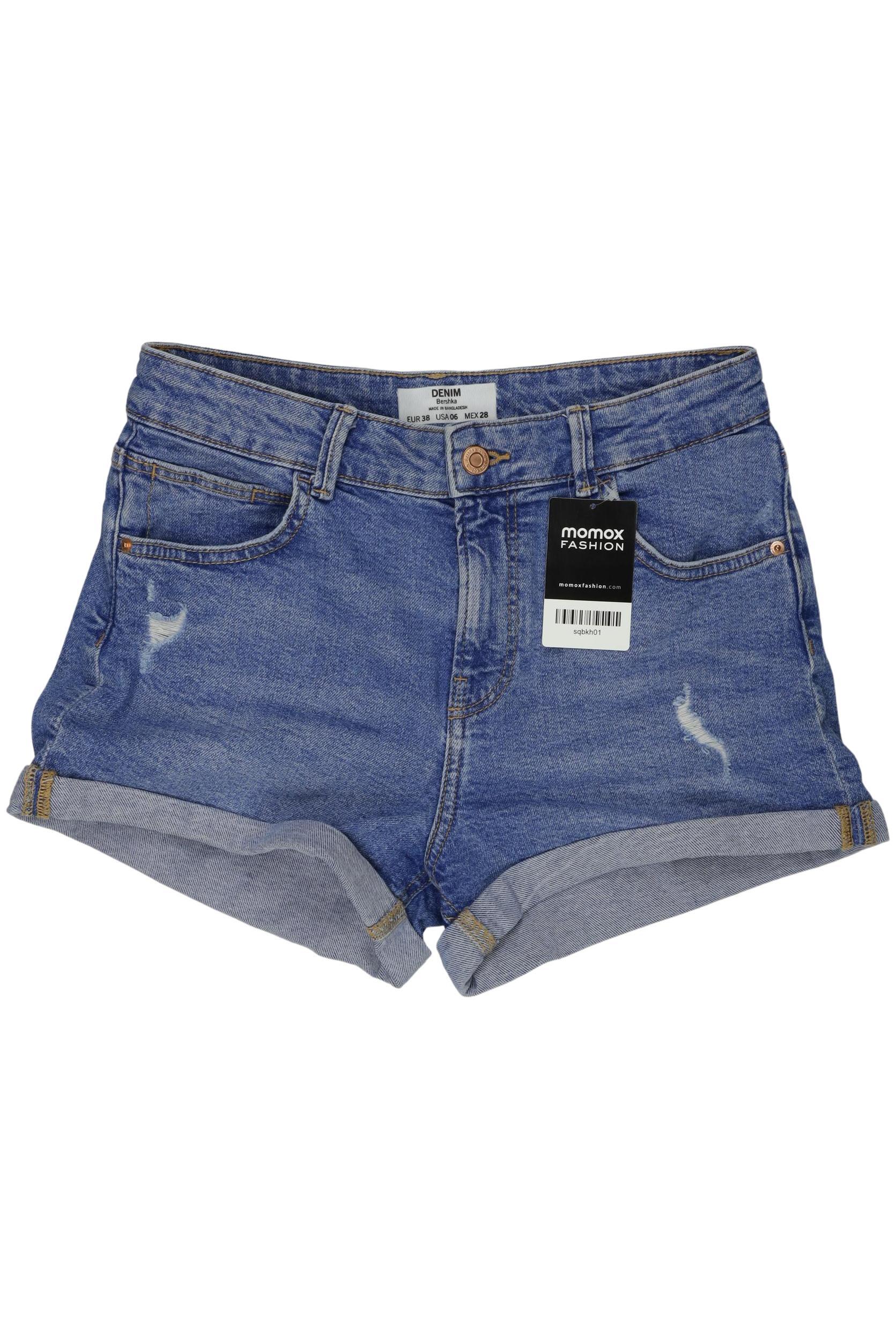 

bershka Damen Shorts, blau, Gr. 38