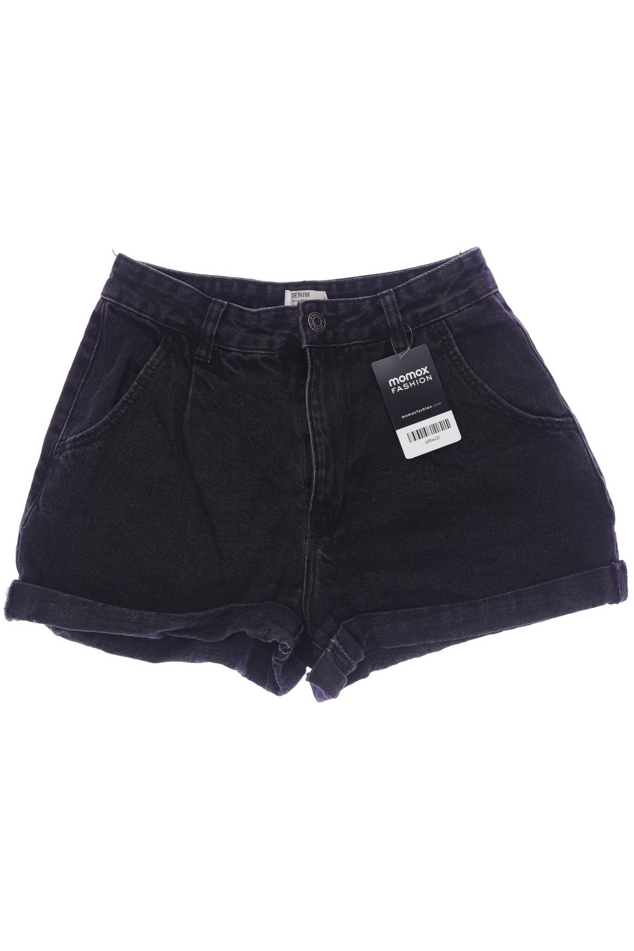 

bershka Damen Shorts, schwarz, Gr. 36