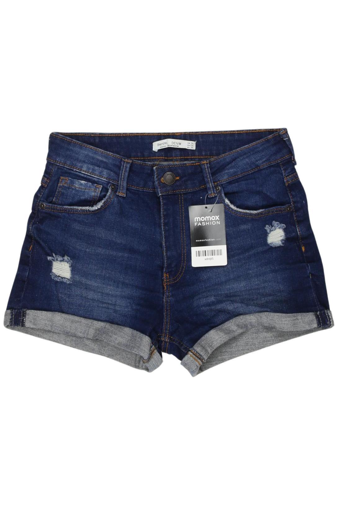 

bershka Damen Shorts, marineblau, Gr. 36