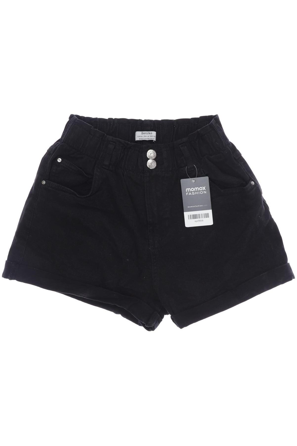 

bershka Damen Shorts, schwarz, Gr. 36