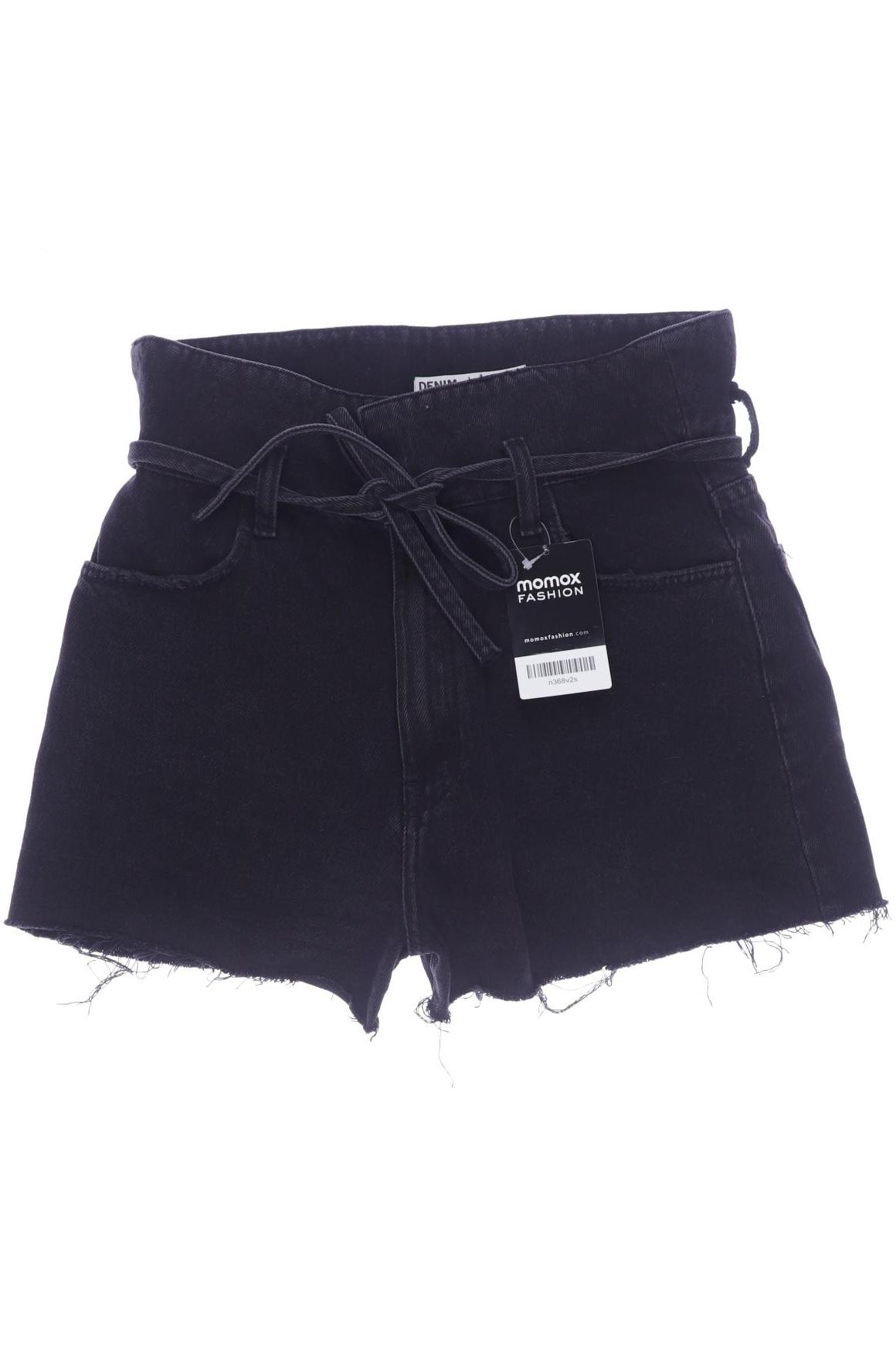 

bershka Damen Shorts, schwarz, Gr. 36