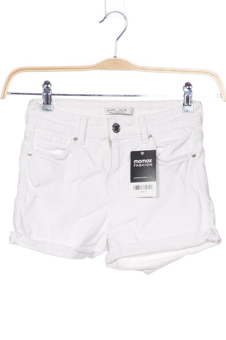 

bershka Damen Shorts, weiß
