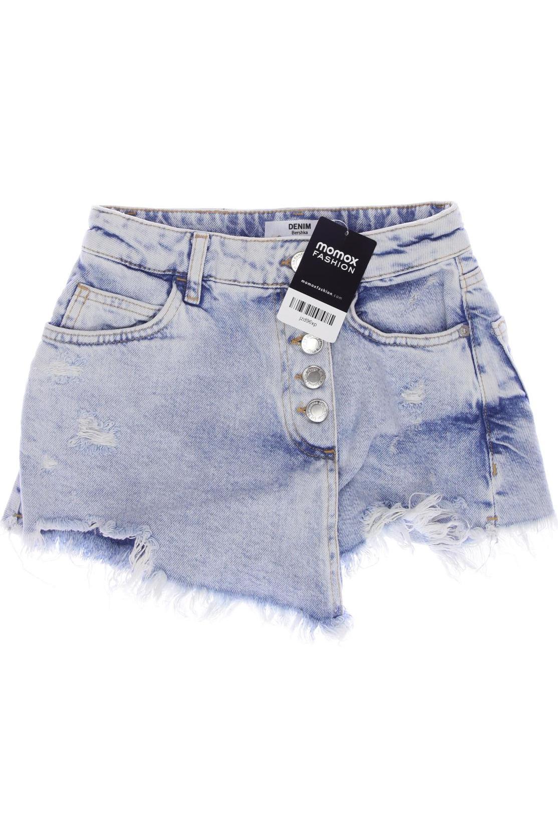 

bershka Damen Shorts, blau, Gr. 32