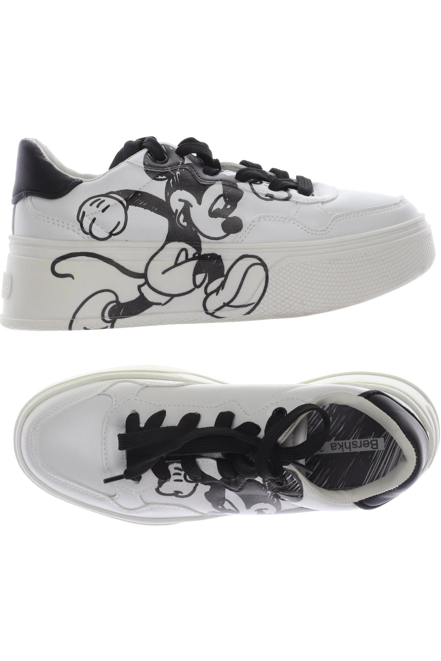 

bershka Damen Sneakers, cremeweiß