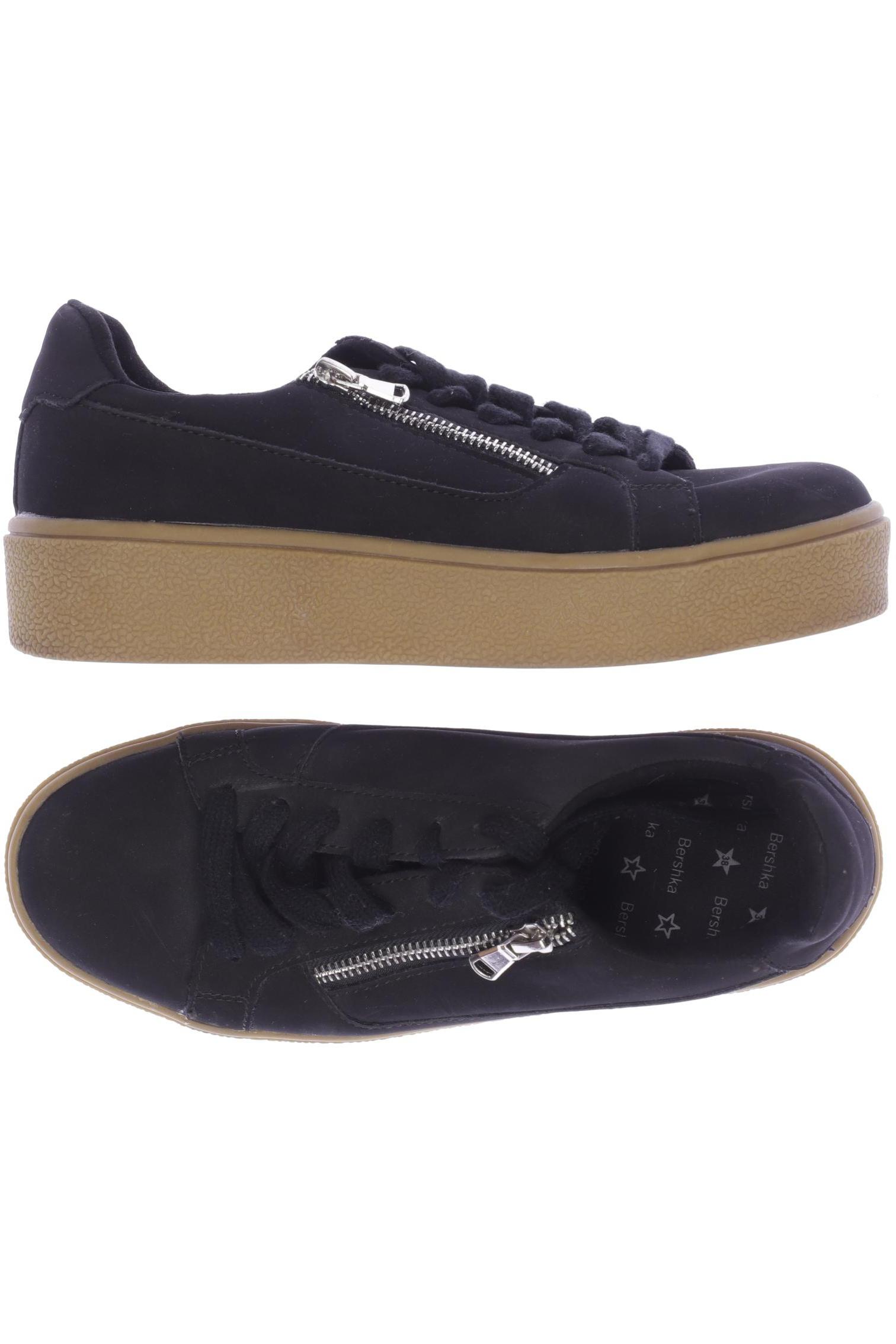

bershka Damen Sneakers, schwarz, Gr. 38