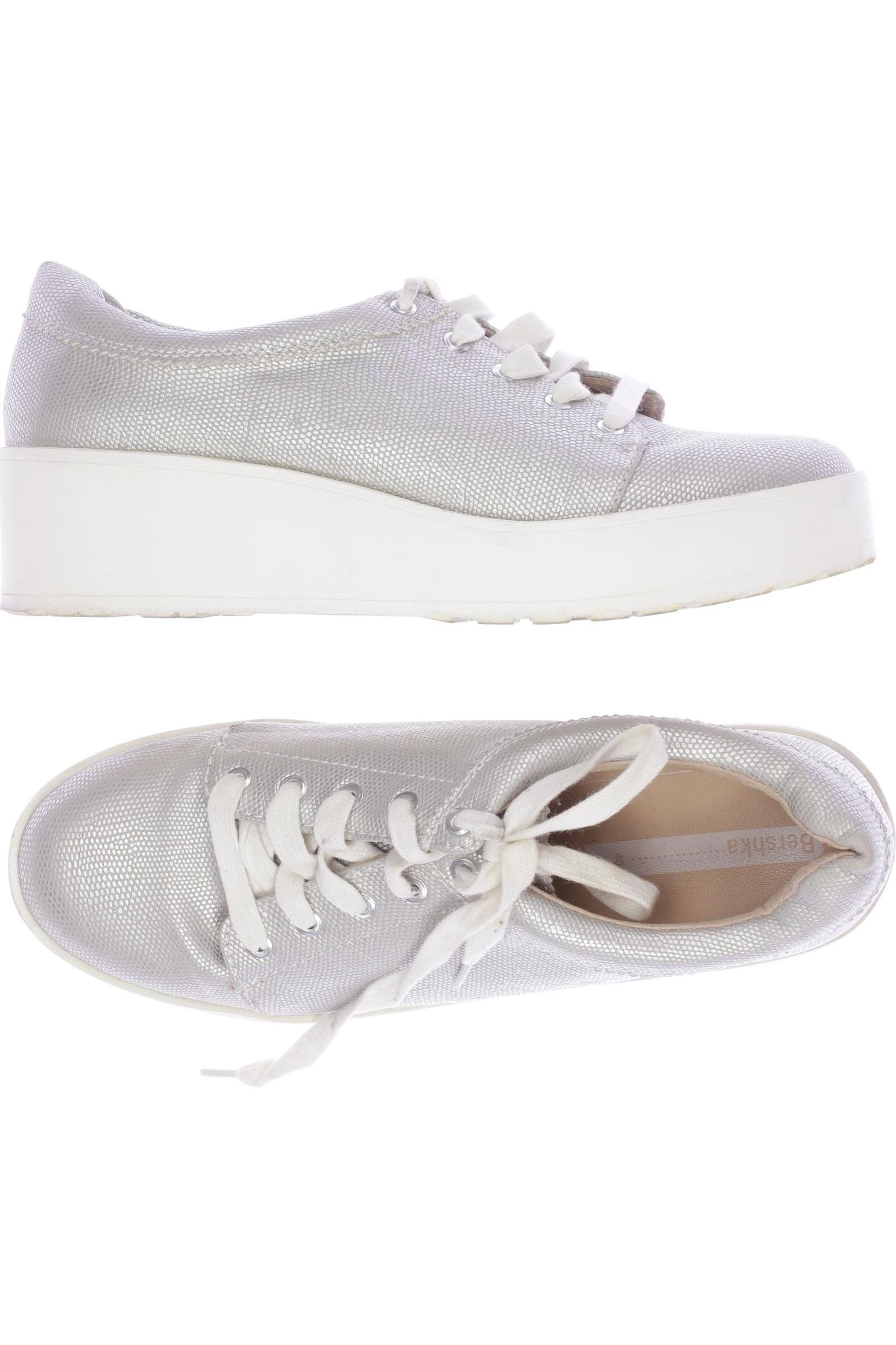

bershka Damen Sneakers, silber, Gr. 40