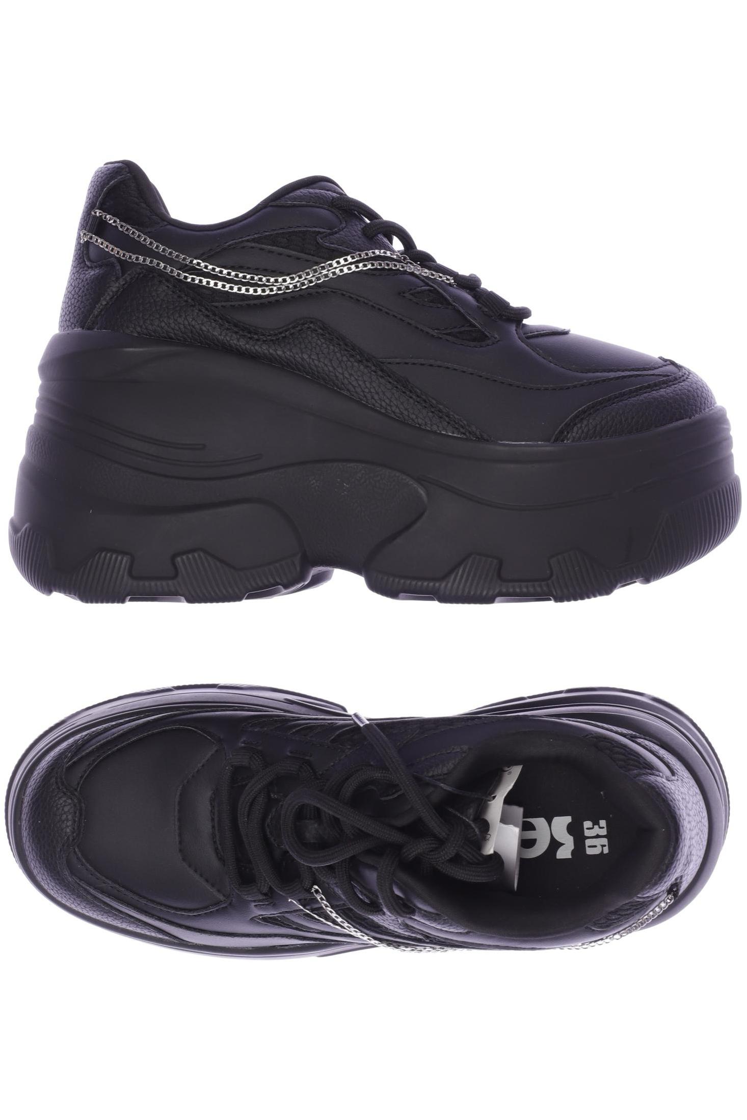 

bershka Damen Sneakers, schwarz, Gr. 36