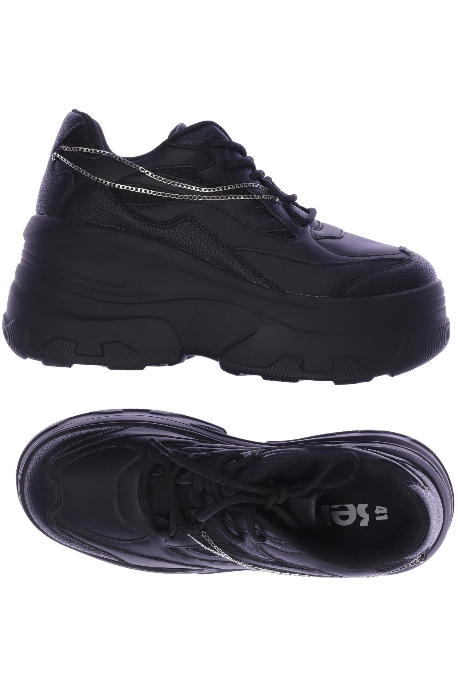 

bershka Damen Sneakers, schwarz, Gr. 41