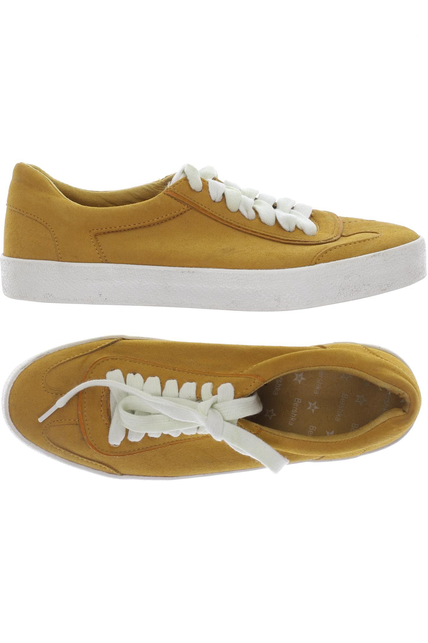 

bershka Damen Sneakers, gelb, Gr. 38