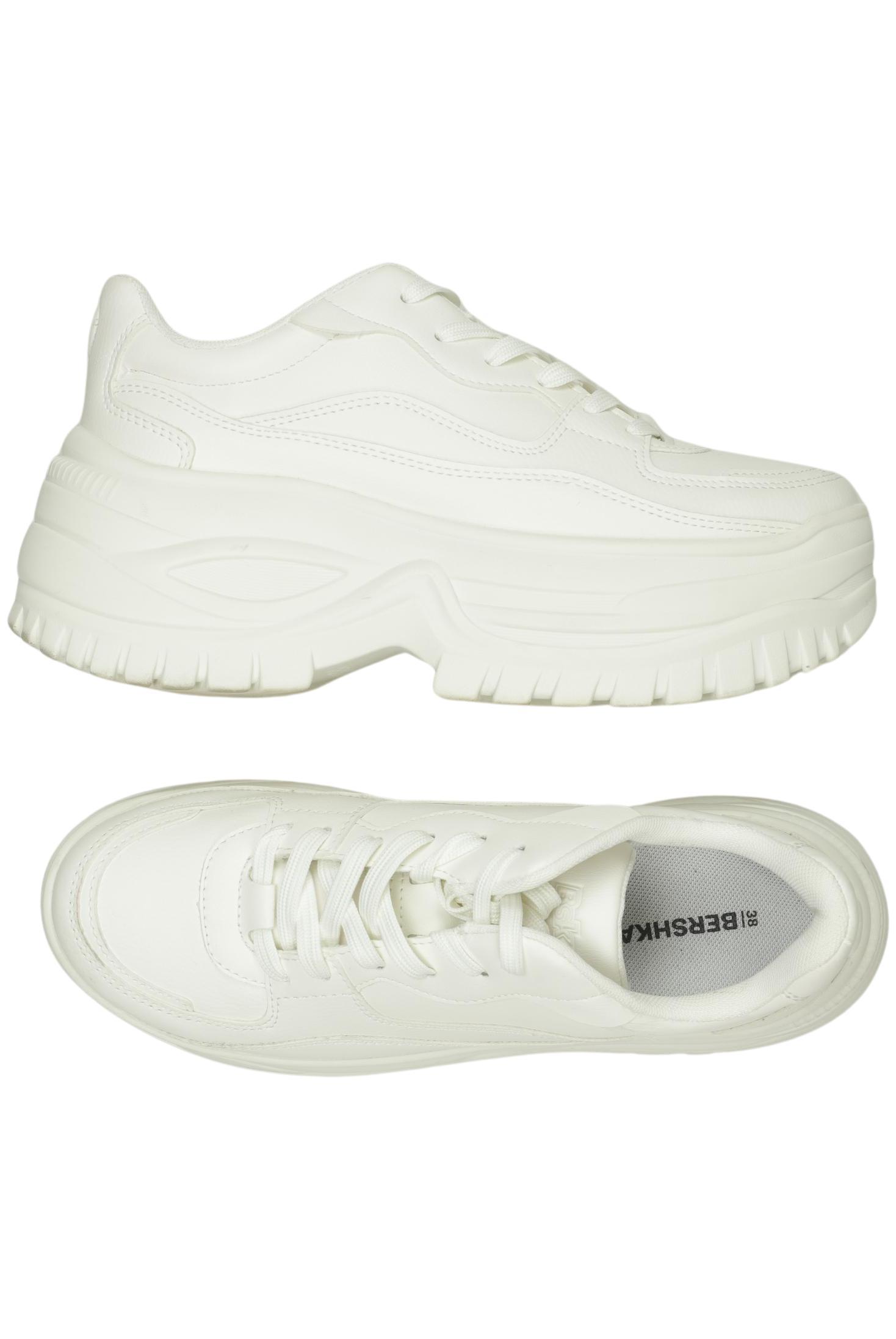 

bershka Damen Sneakers, cremeweiß, Gr. 38