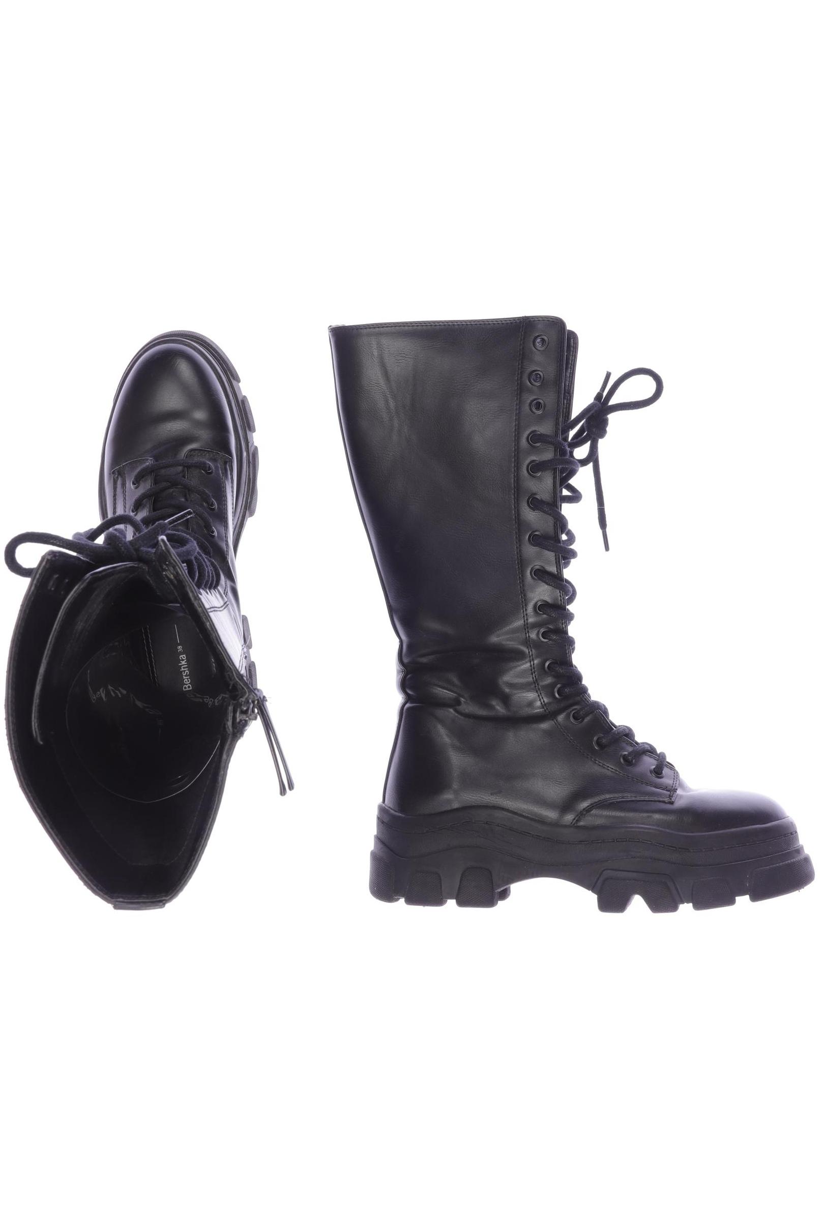 

bershka Damen Stiefel, schwarz