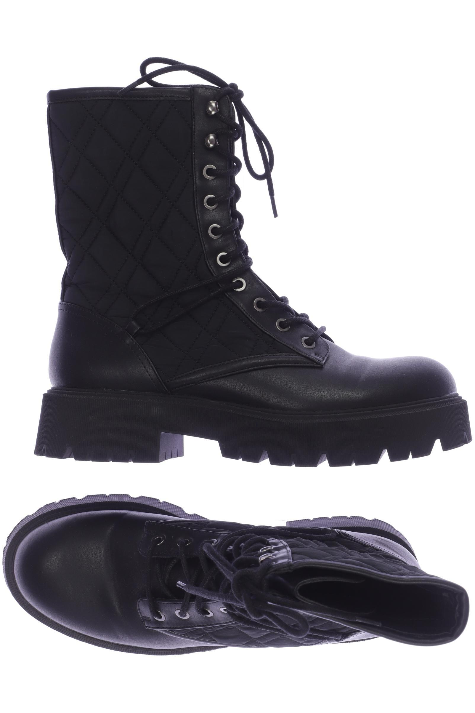 

bershka Damen Stiefel, schwarz
