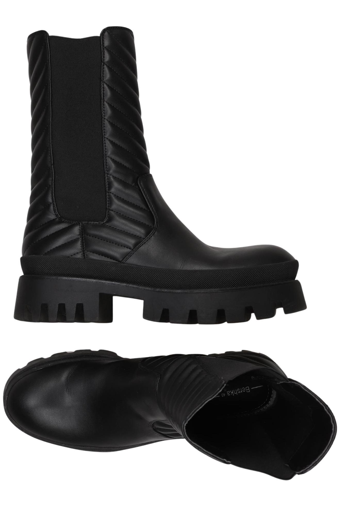 

bershka Damen Stiefel, schwarz, Gr. 40