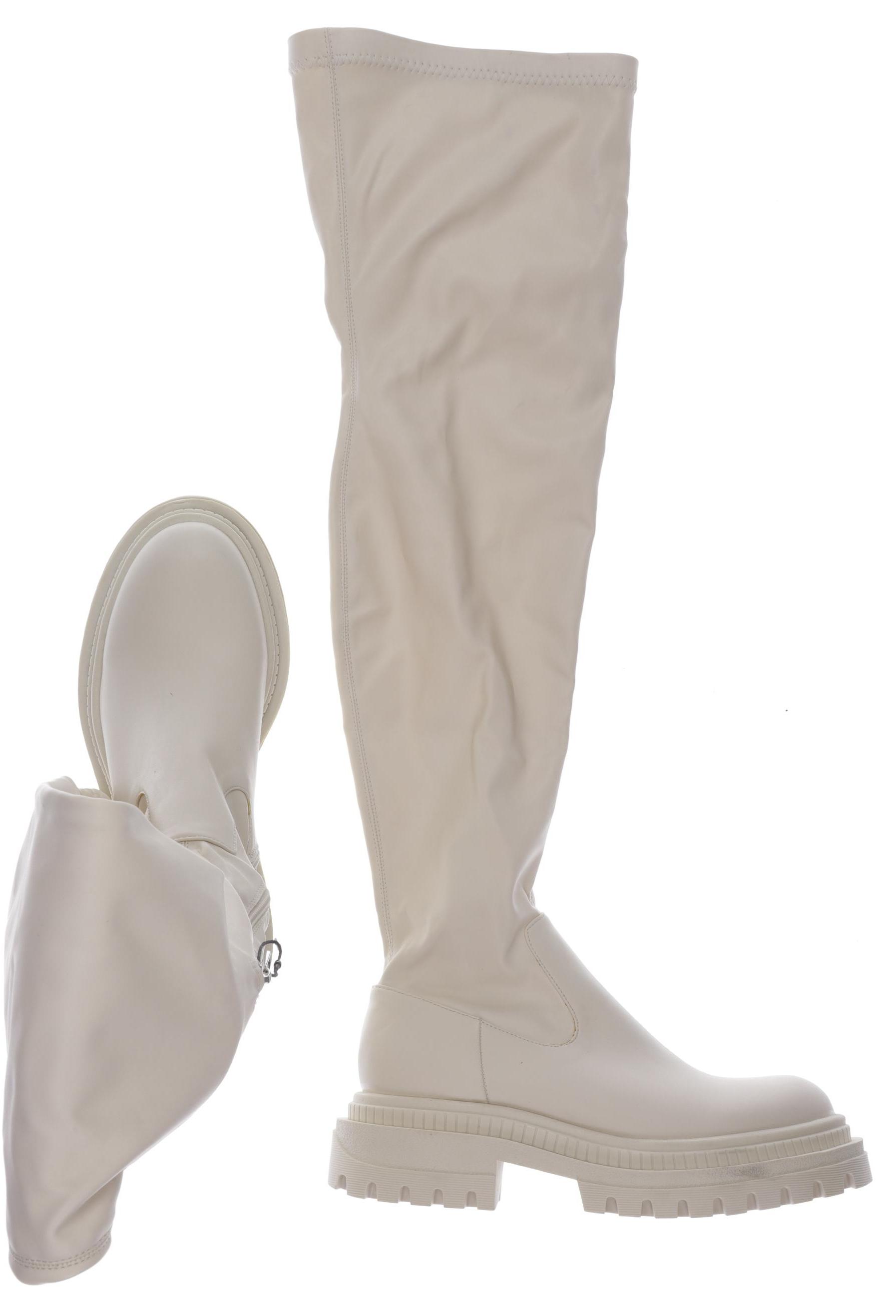 

bershka Damen Stiefel, cremeweiß, Gr. 40