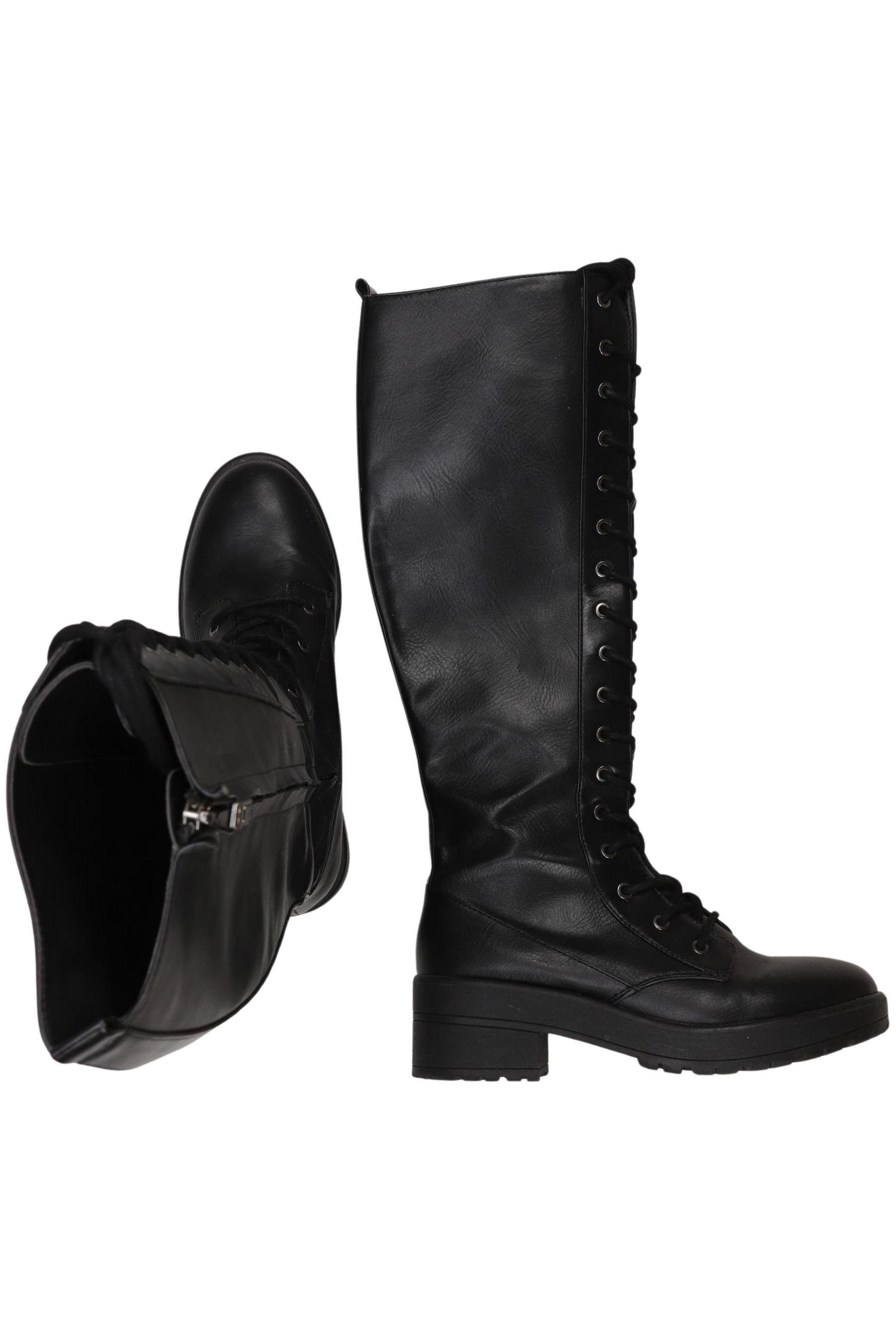 

bershka Damen Stiefel, schwarz, Gr. 36