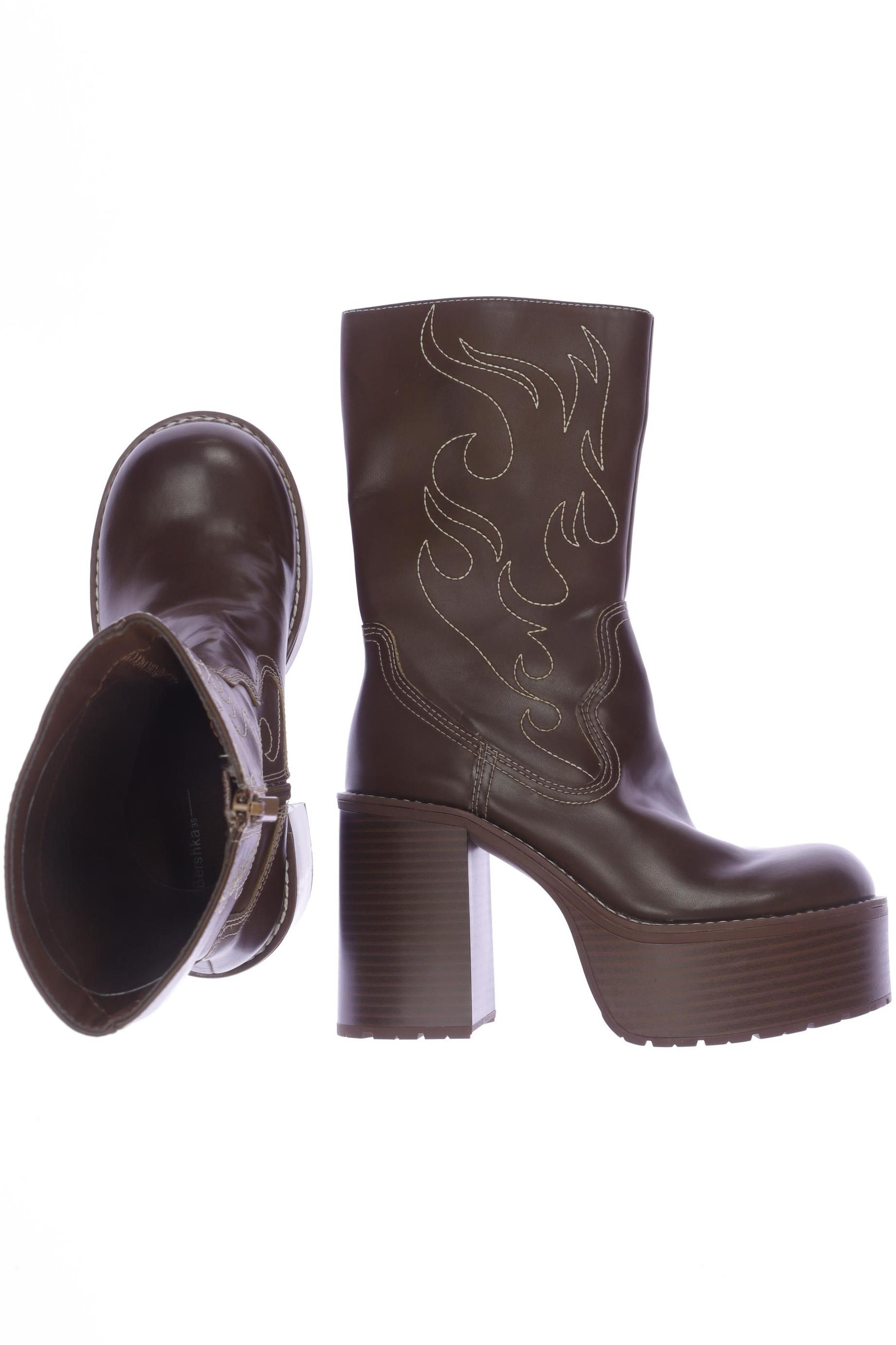 

bershka Damen Stiefel, braun, Gr. 35