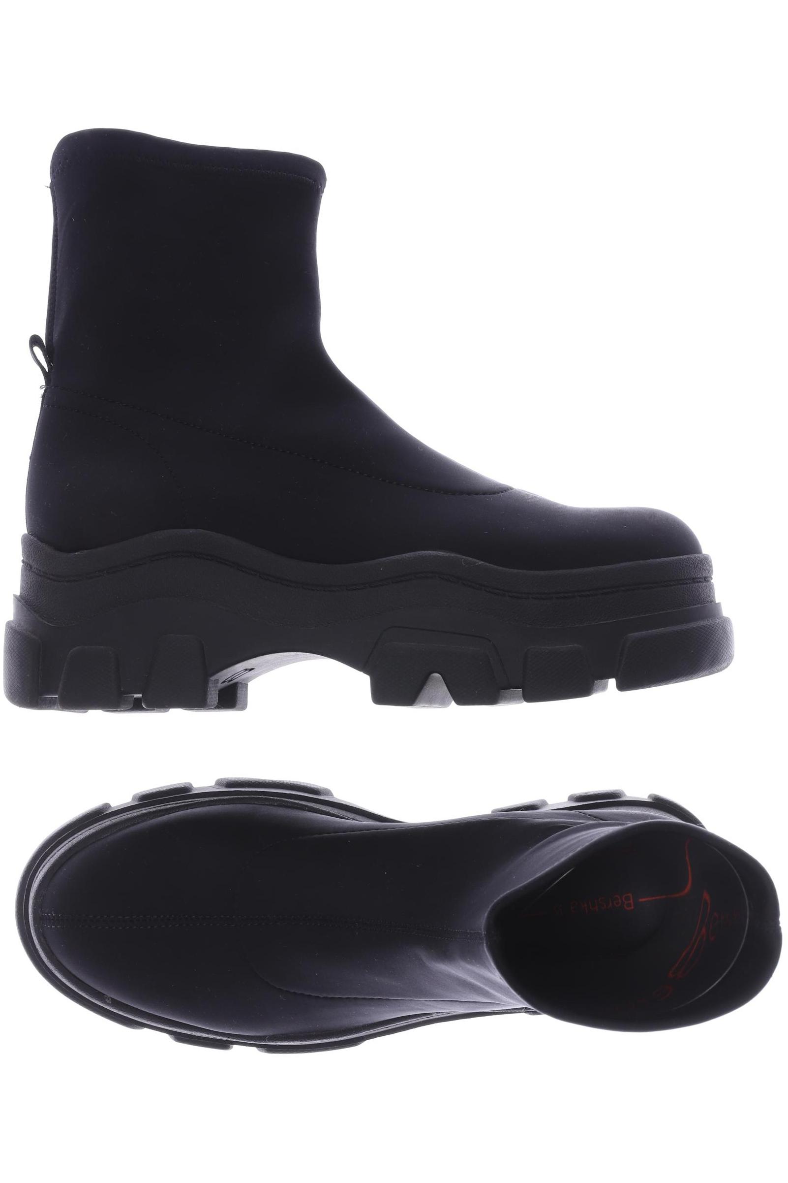 

bershka Damen Stiefelette, schwarz