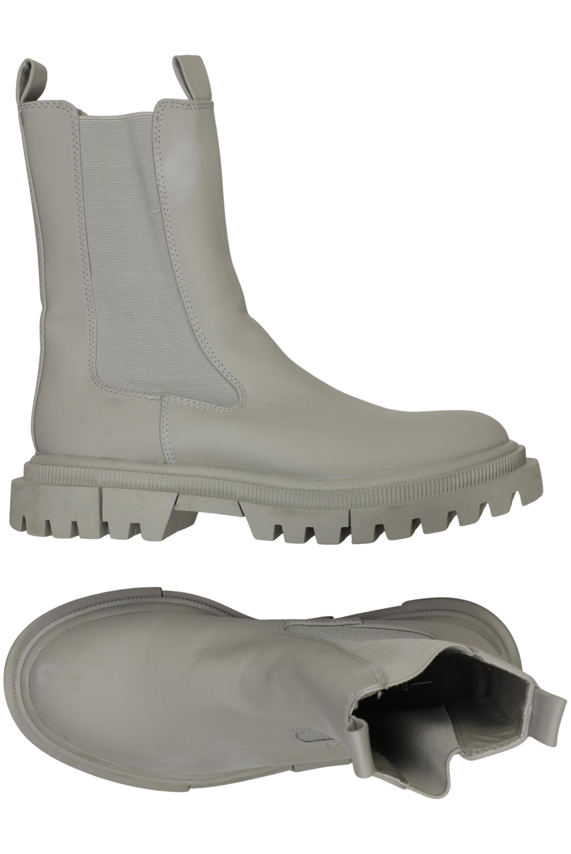 

bershka Damen Stiefelette, grau, Gr. 38