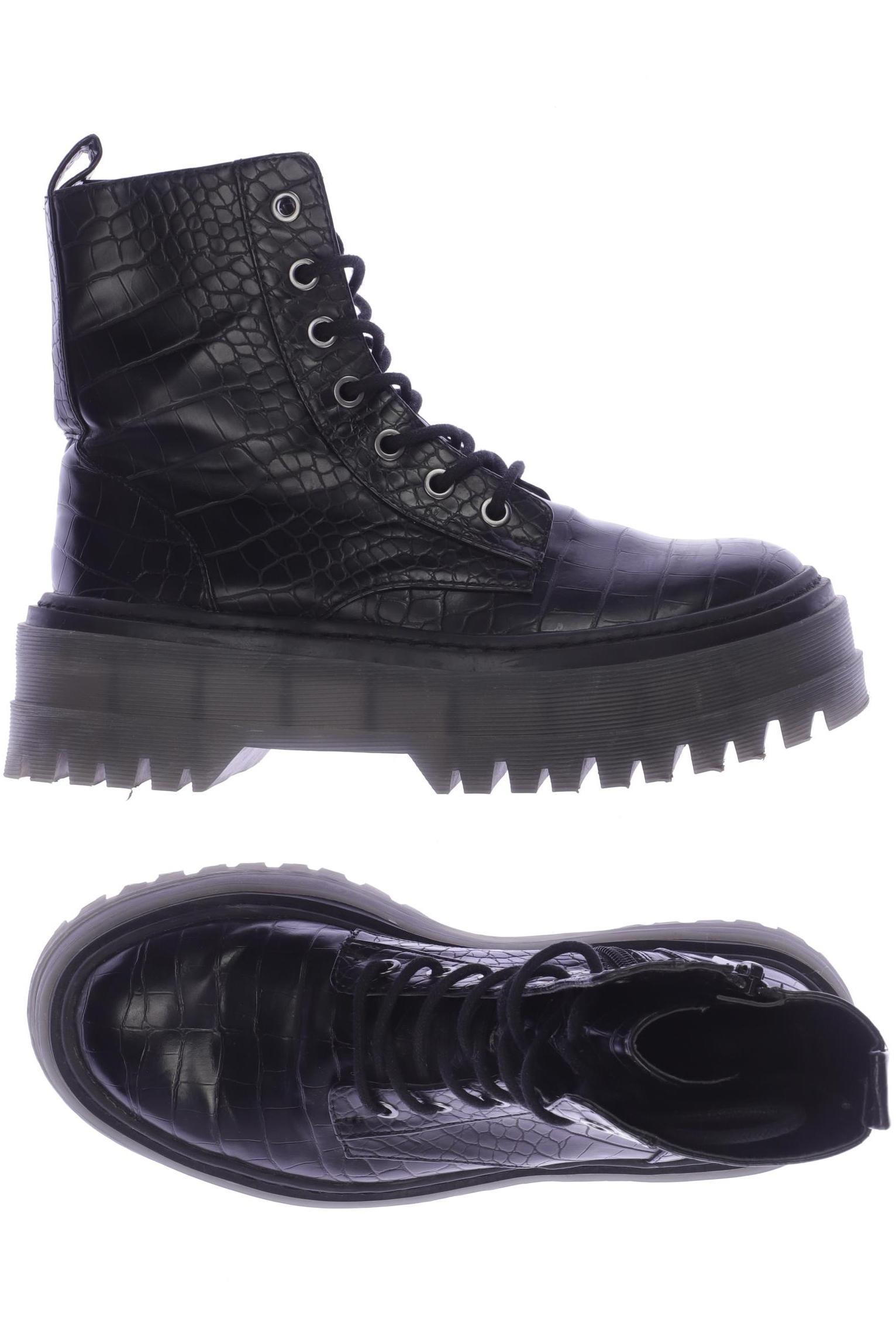

bershka Damen Stiefelette, schwarz, Gr. 35
