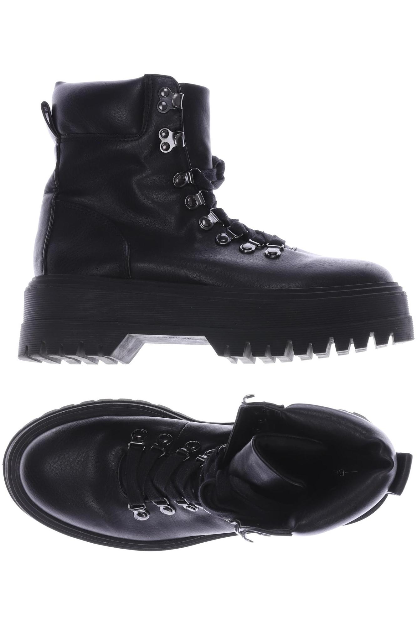 

bershka Damen Stiefelette, schwarz, Gr. 37