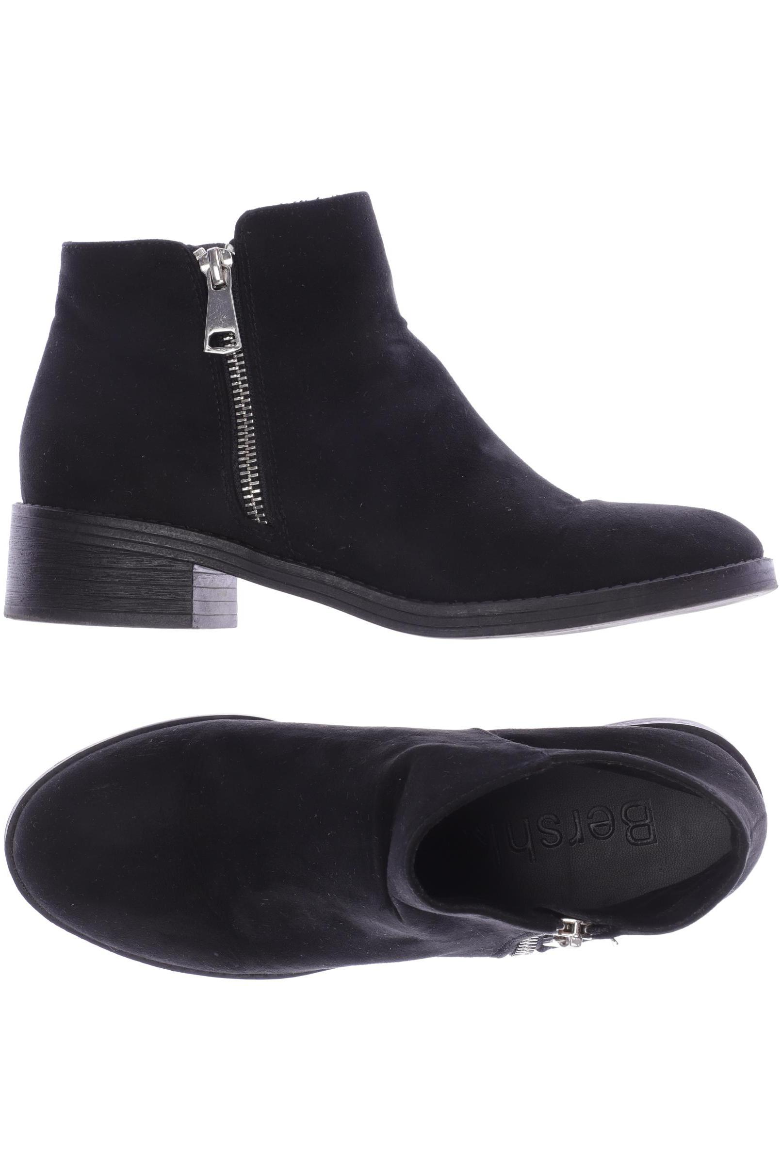 

bershka Damen Stiefelette, schwarz