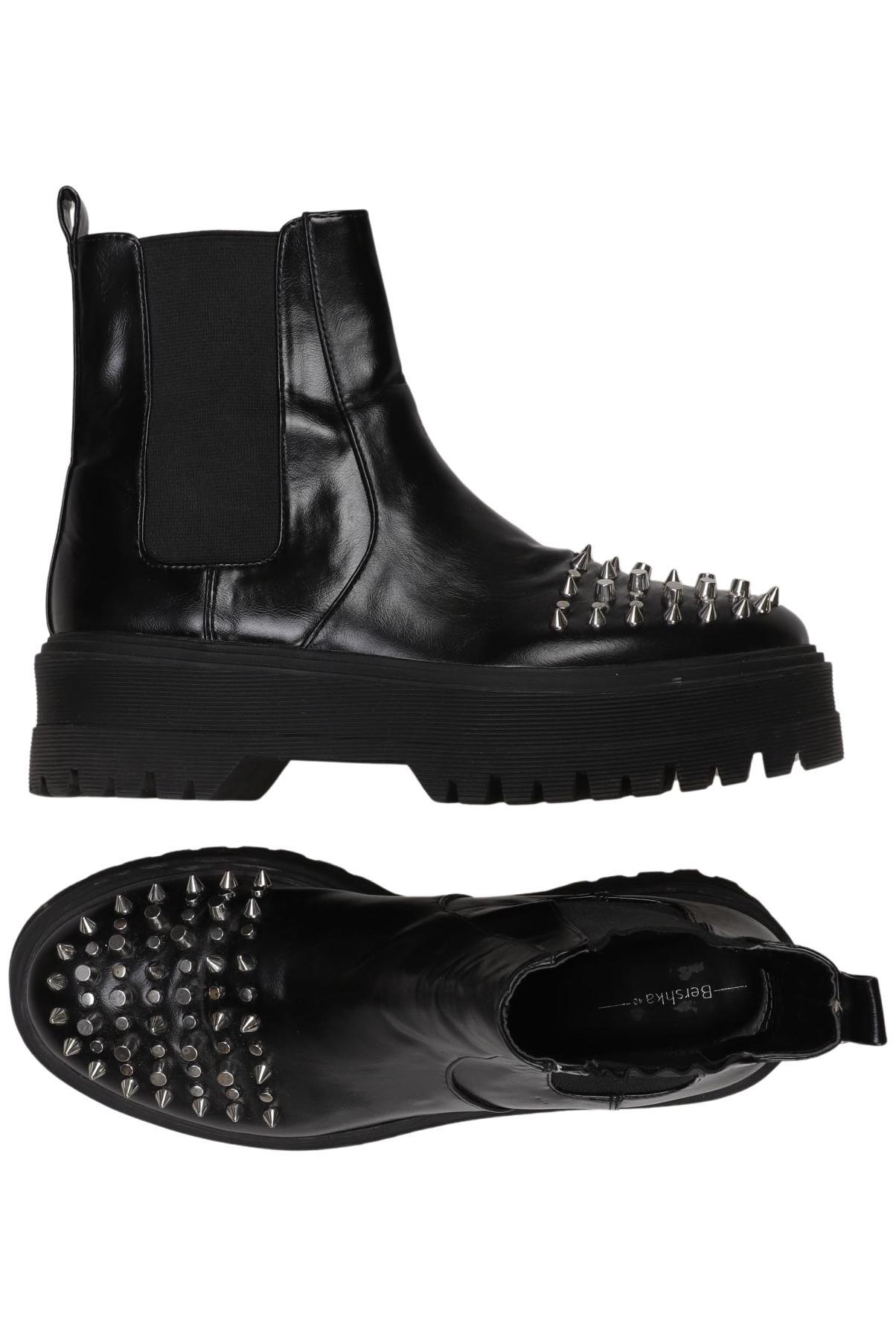 

bershka Damen Stiefelette, schwarz, Gr. 40