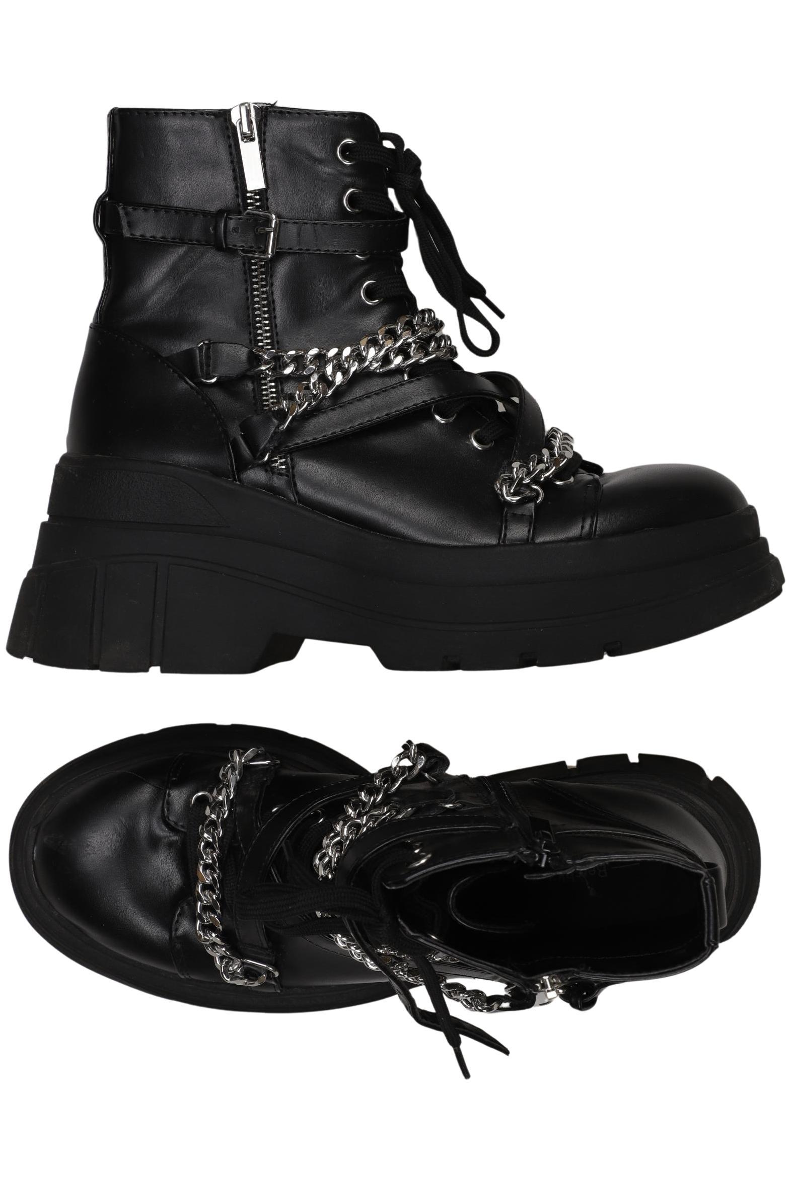 

bershka Damen Stiefelette, schwarz, Gr. 38