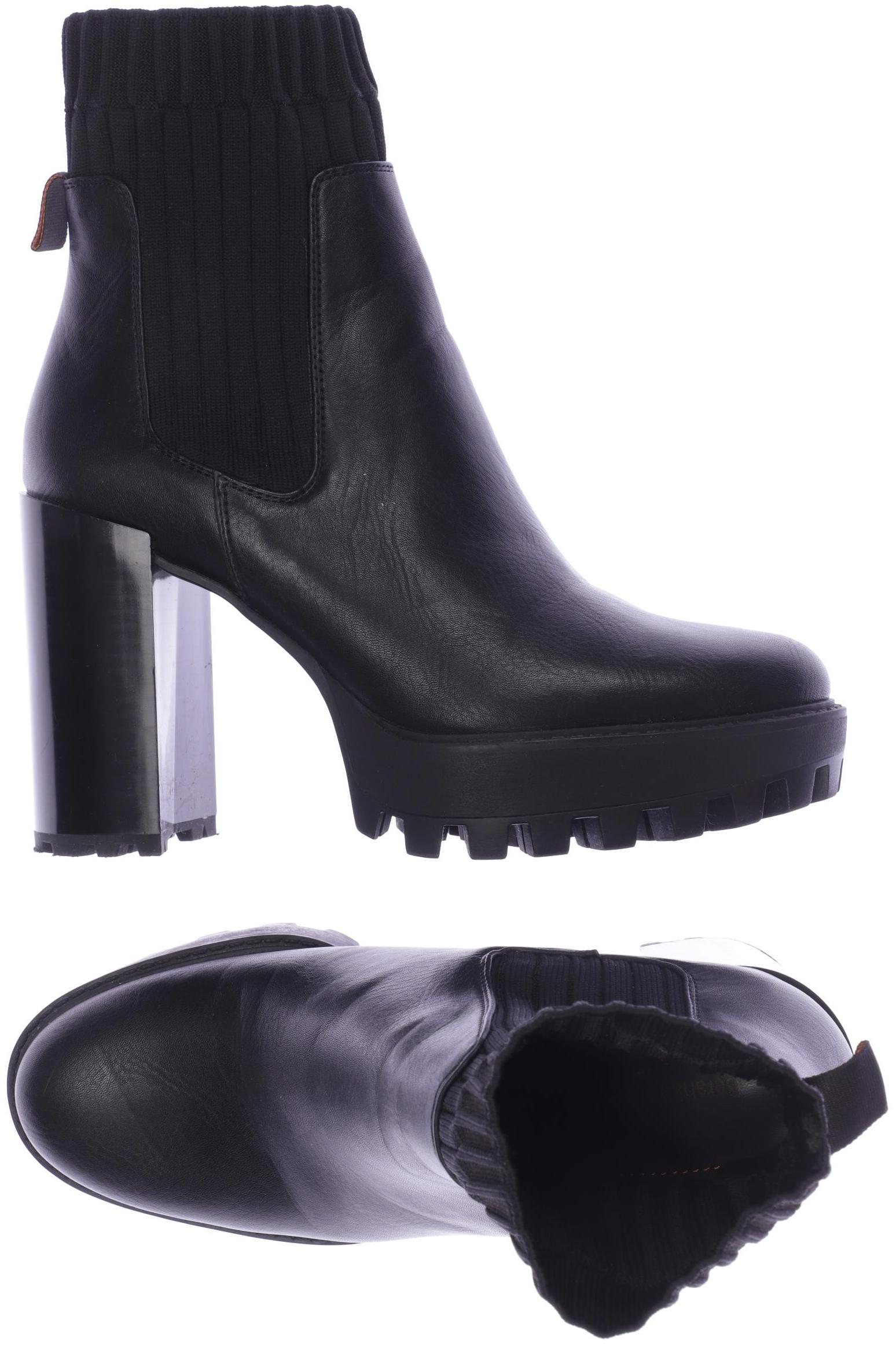 

bershka Damen Stiefelette, schwarz