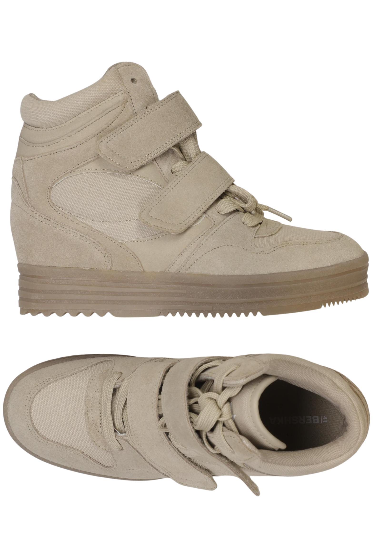 

bershka Damen Stiefelette, beige, Gr. 41