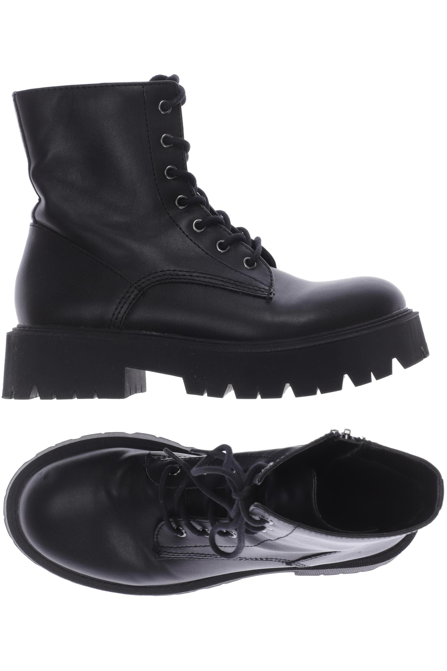 

bershka Damen Stiefelette, schwarz, Gr. 37