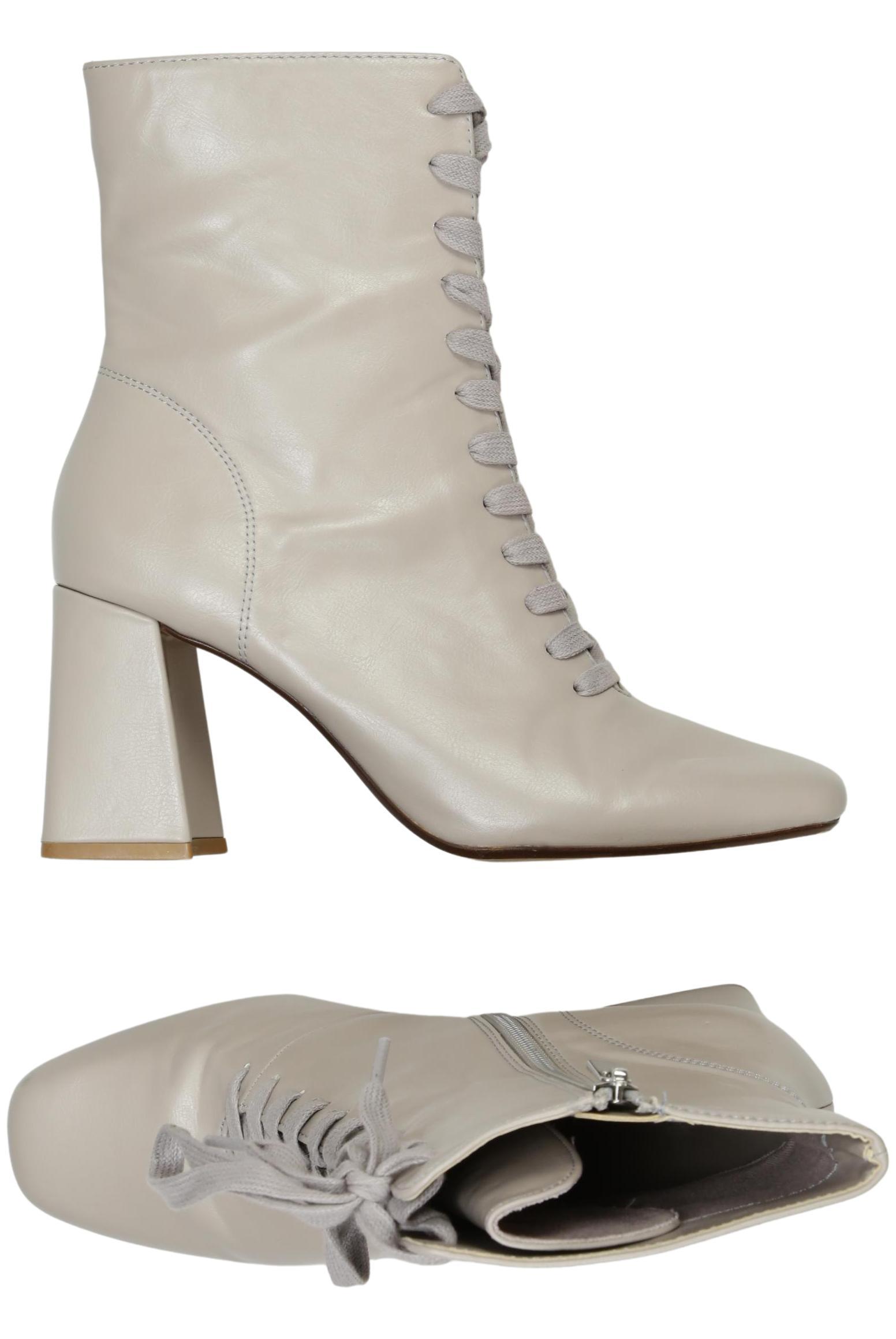 

bershka Damen Stiefelette, cremeweiß, Gr. 38