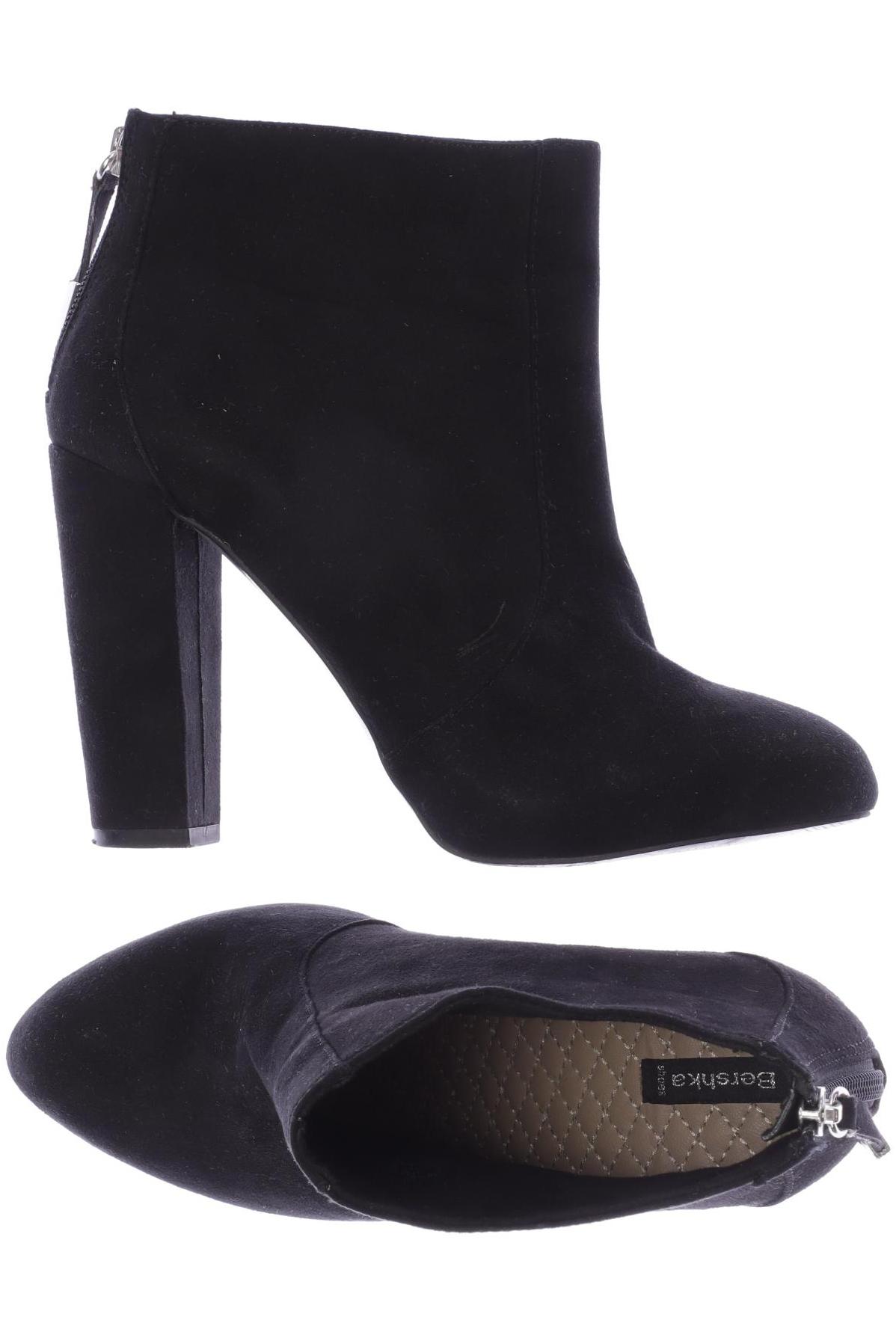 

bershka Damen Stiefelette, schwarz