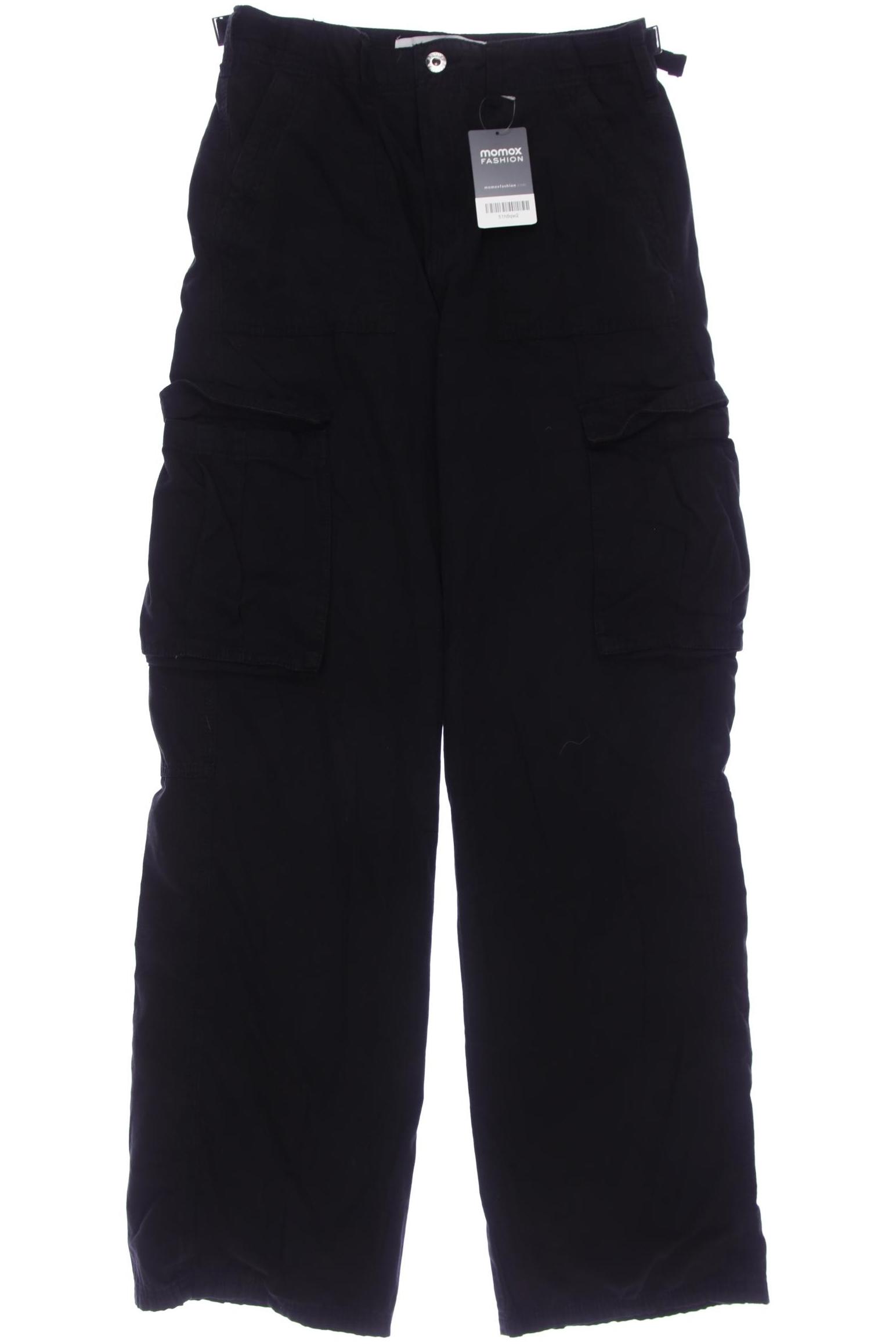 

bershka Damen Stoffhose, schwarz, Gr. 38