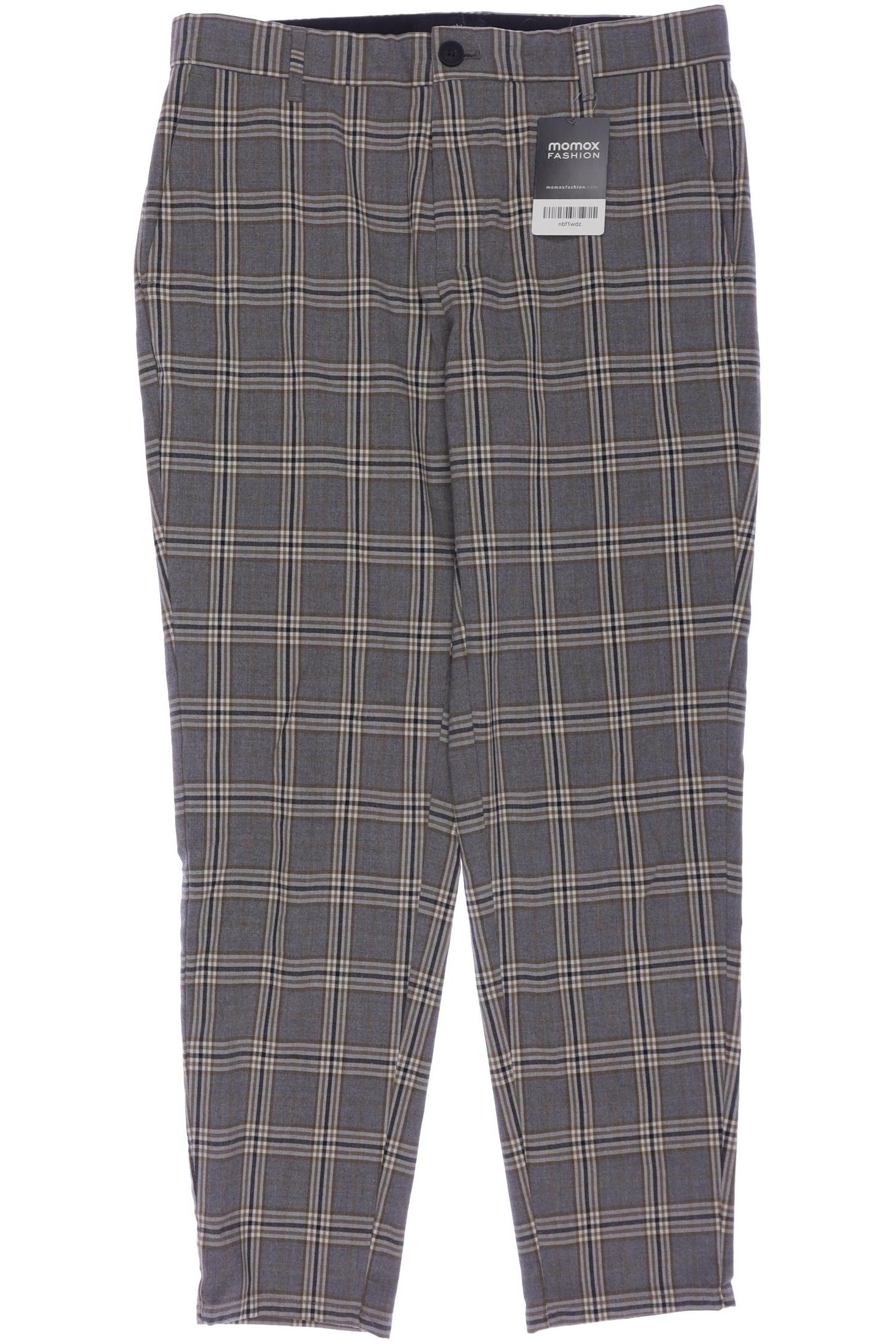 

bershka Damen Stoffhose, grau, Gr. 38