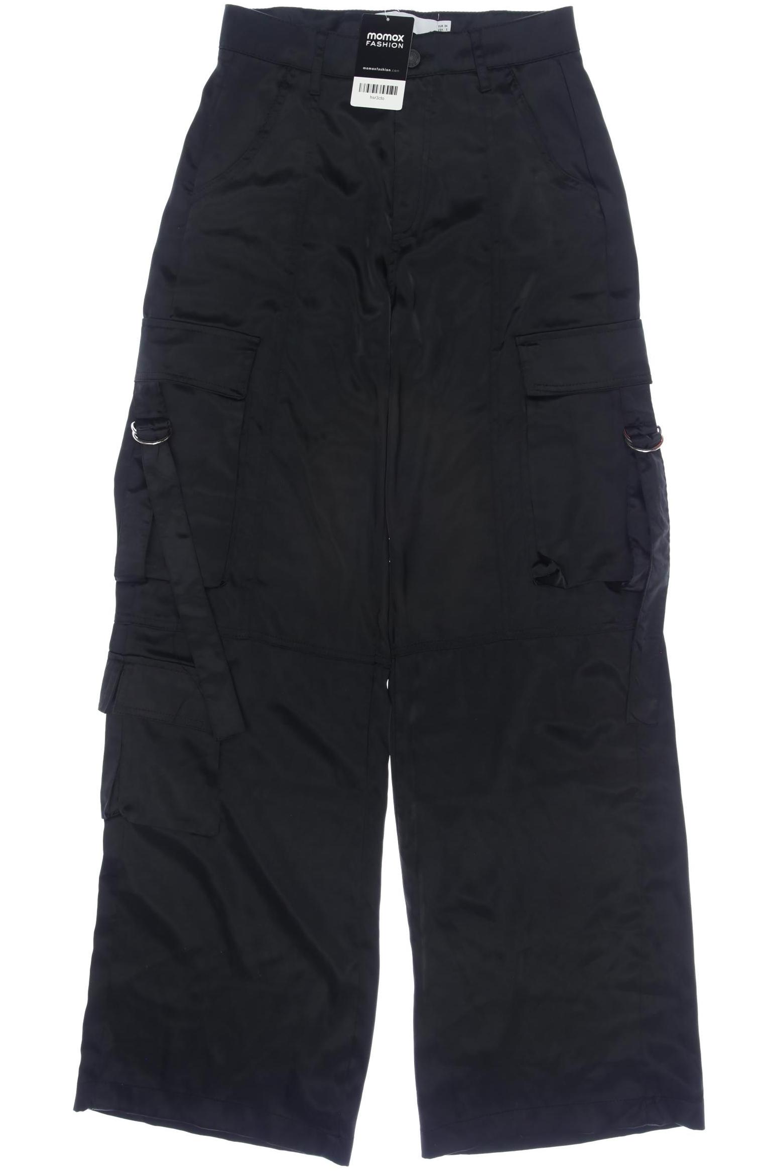 

bershka Damen Stoffhose, schwarz, Gr. 34