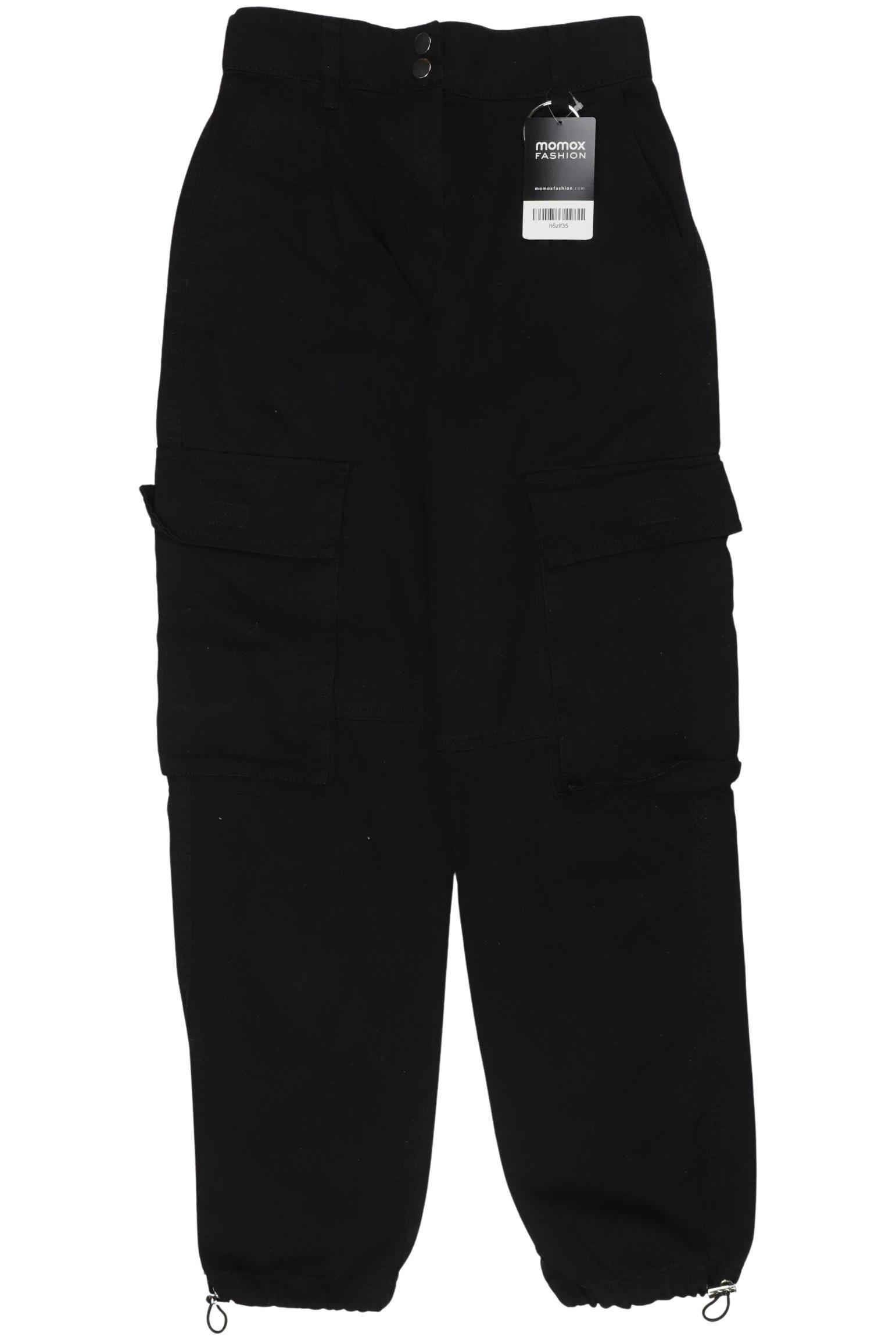 

bershka Damen Stoffhose, schwarz, Gr. 34