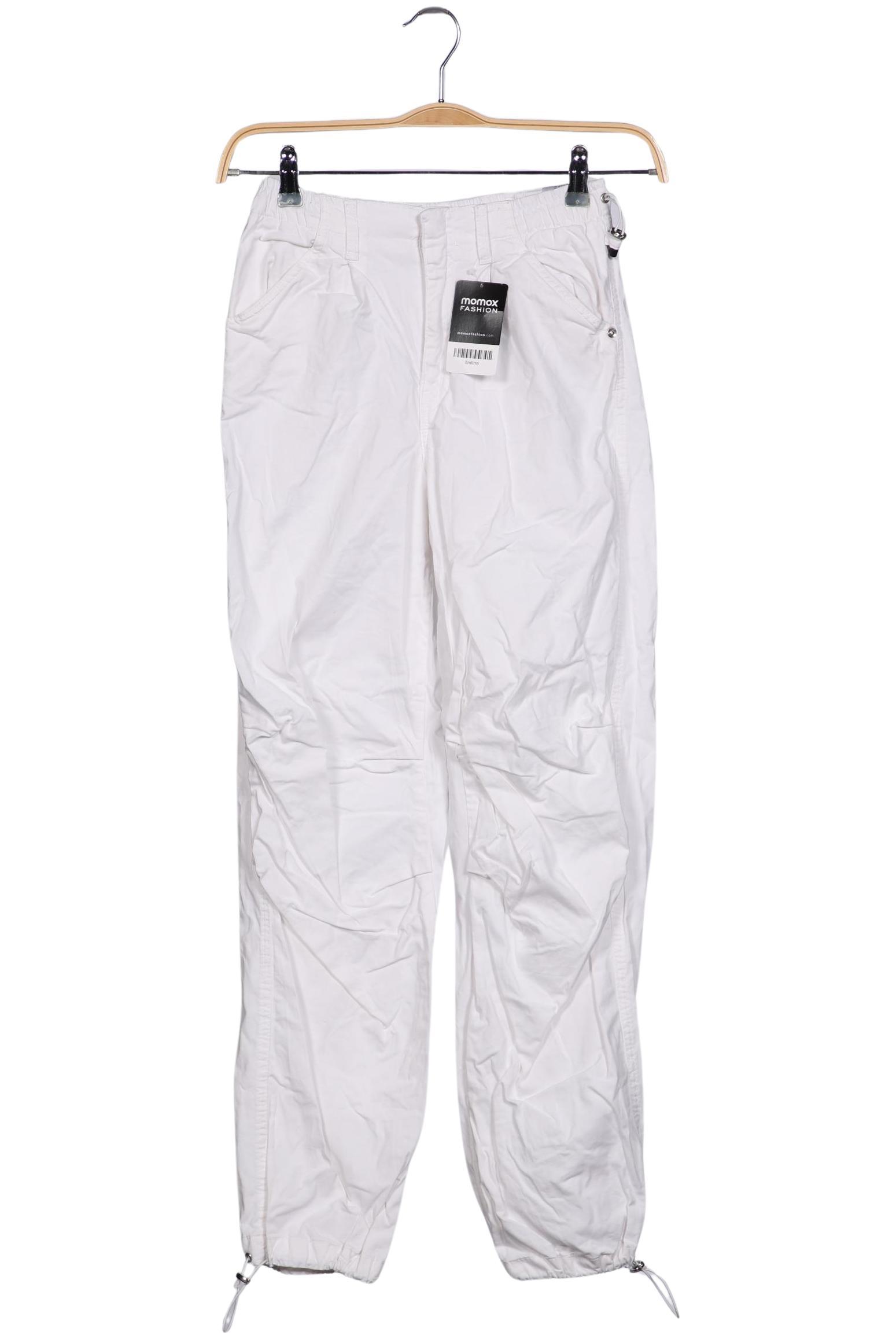 

bershka Damen Stoffhose, weiß, Gr. 0