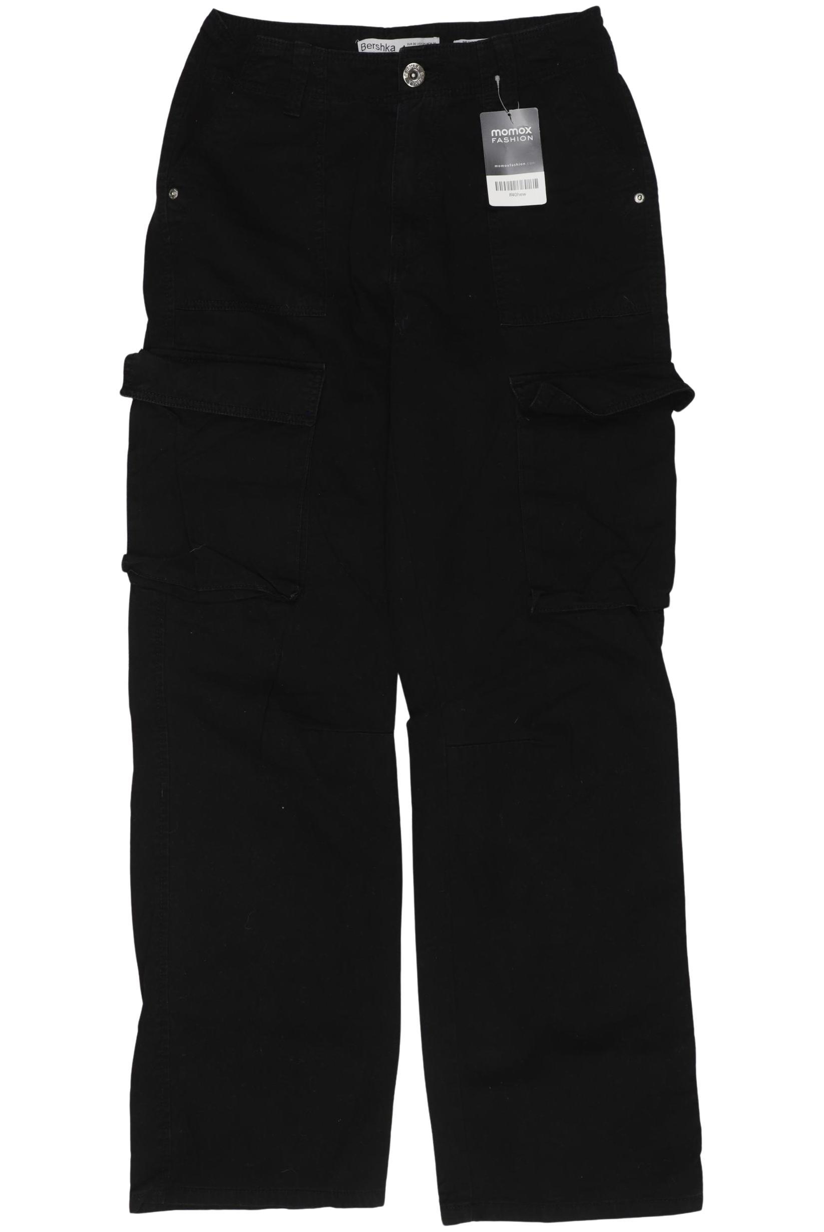 

bershka Damen Stoffhose, schwarz, Gr. 36