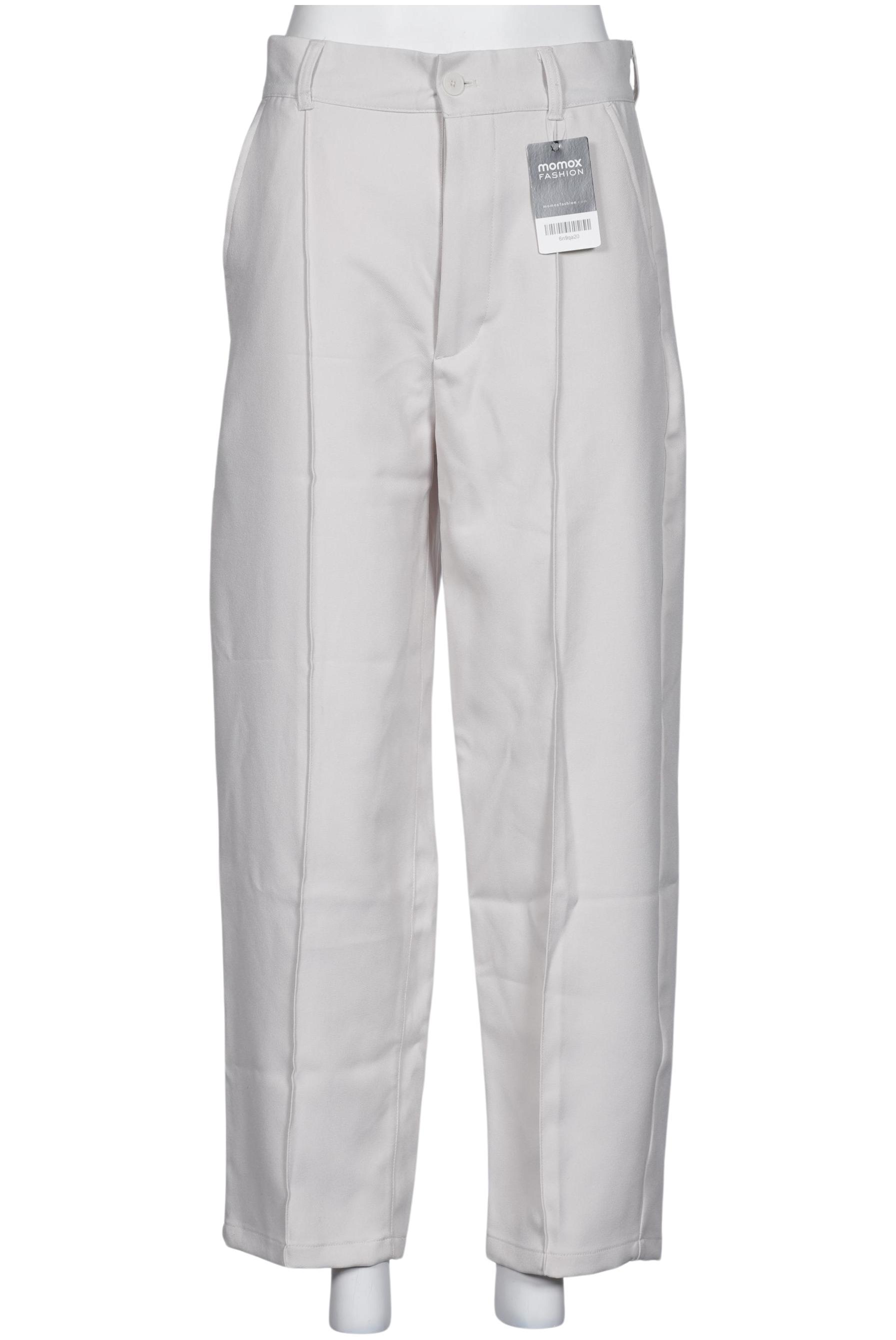 

bershka Damen Stoffhose, cremeweiß, Gr. 30