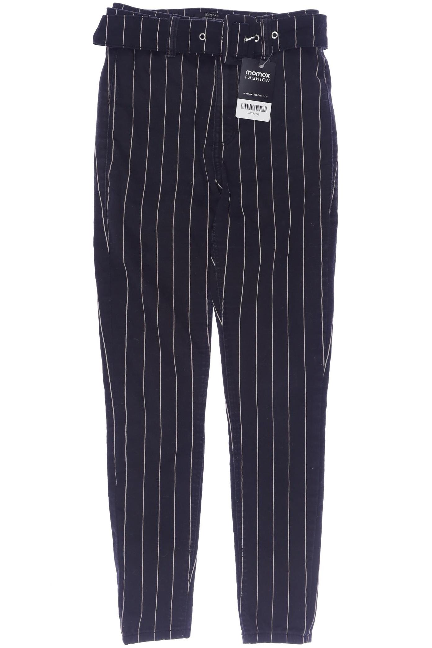 

bershka Damen Stoffhose, schwarz, Gr. 36